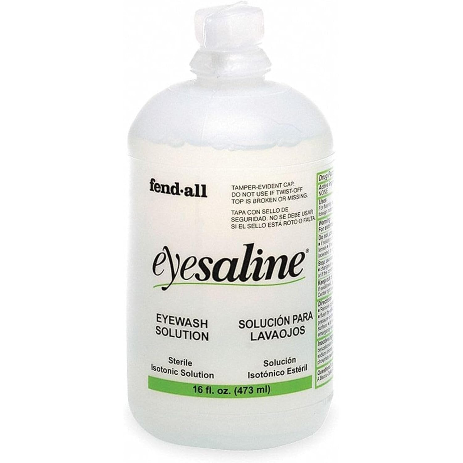 Honeywell - Saline Eyewash Bottles, Full Bottle, 16 oz.