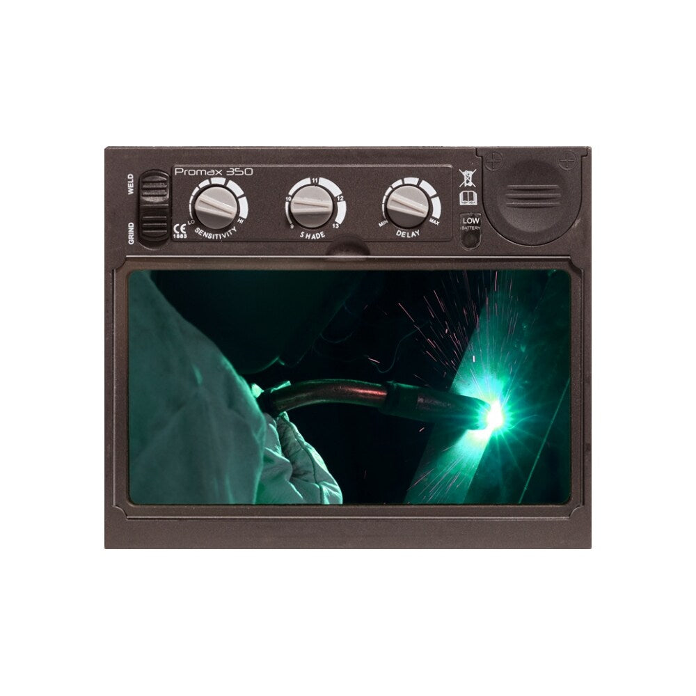 Platinum - Promax 350 Welding Helmet - Fire Metal & Replacement Lens