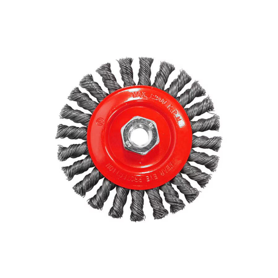 Platinum - ORIGINAL Twist Knot Wire Wheel - 4-1/2"-5" x 5/8"-11 - 12,500 rpm