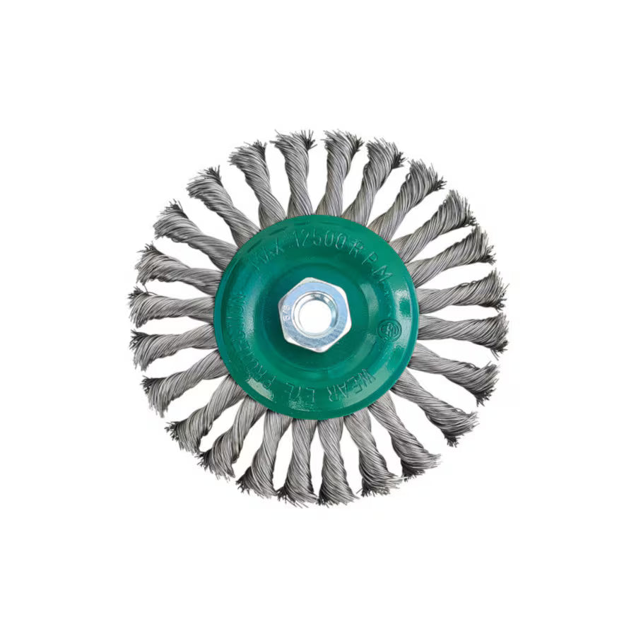 Platinum - ORIGINAL Twist Knot Wire Wheel - 4-1/2"-5" x 5/8"-11 - 12,500 rpm