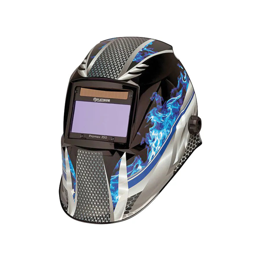 Platinum - Promax 350 Welding Helmet - Fire Metal & Replacement Lens