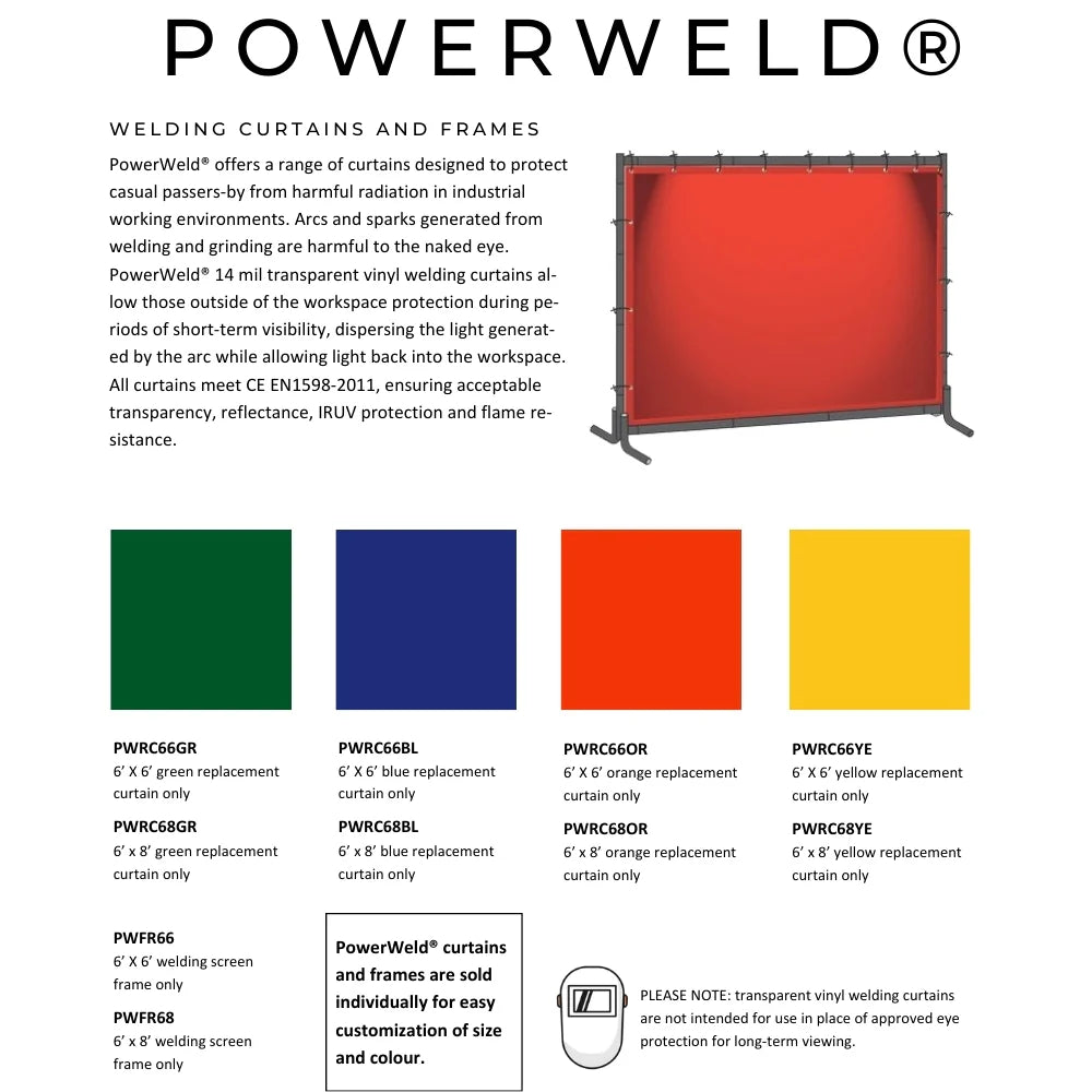 Powerweld - Welding Screen Frames, Curtains & Accessories