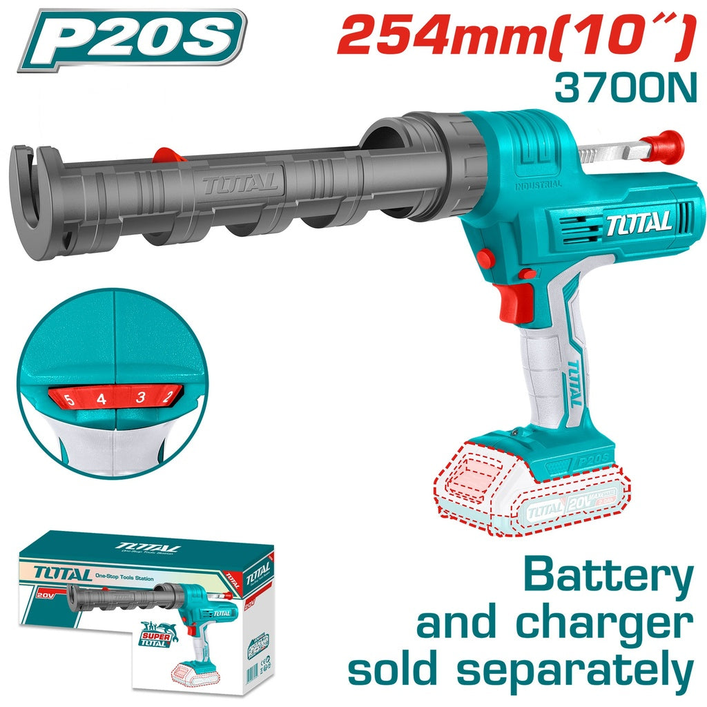 TOTAL 20V cordless 10 inch caulking gun tool only