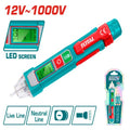 TOTAL Testeur de tension CA – 12–1000 V, détecteur sans contact