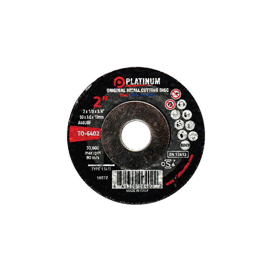 Platinum - ORIGINAL Small Cutting Disc - Type 1 - STEEL/SS - 2"-3'' x 3/8" Arbor