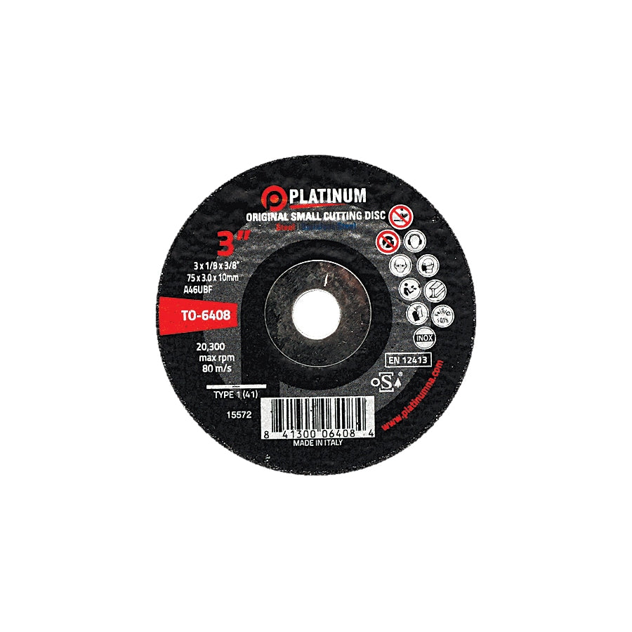 Platinum - ORIGINAL Small Cutting Disc - Type 1 - STEEL/SS - 2"-3'' x 3/8" Arbor