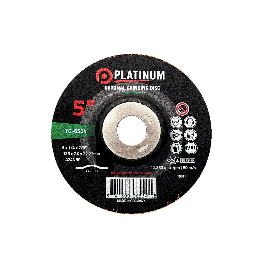 Platinum - ORIGINAL Grinding Disc - Type 27 - ALUMINUM - 4-1/2"-5" x 1/4" x 7/8"