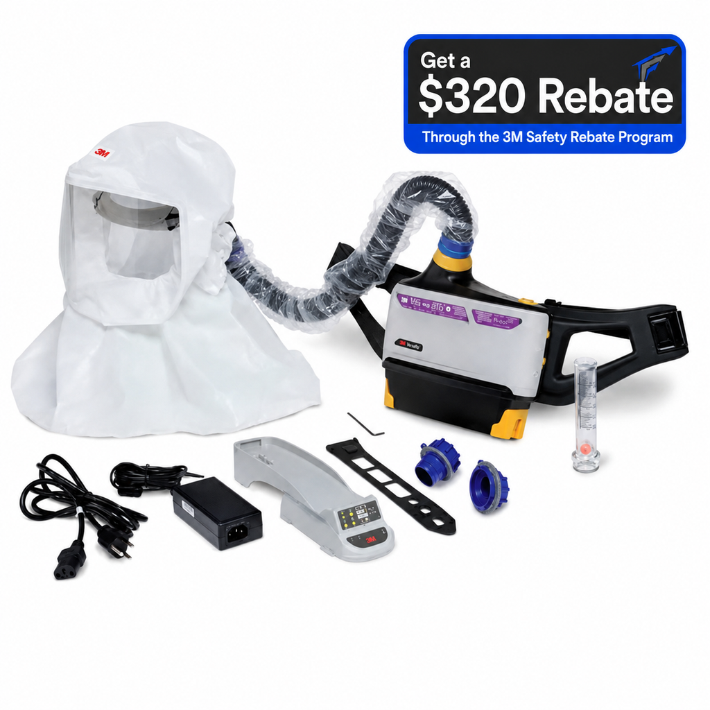 3M Versaflo TR-800-ECK Easy Clean PAPR Kit with Loose-Fitting Hood, Faceshield and Lithium-Ion Battery