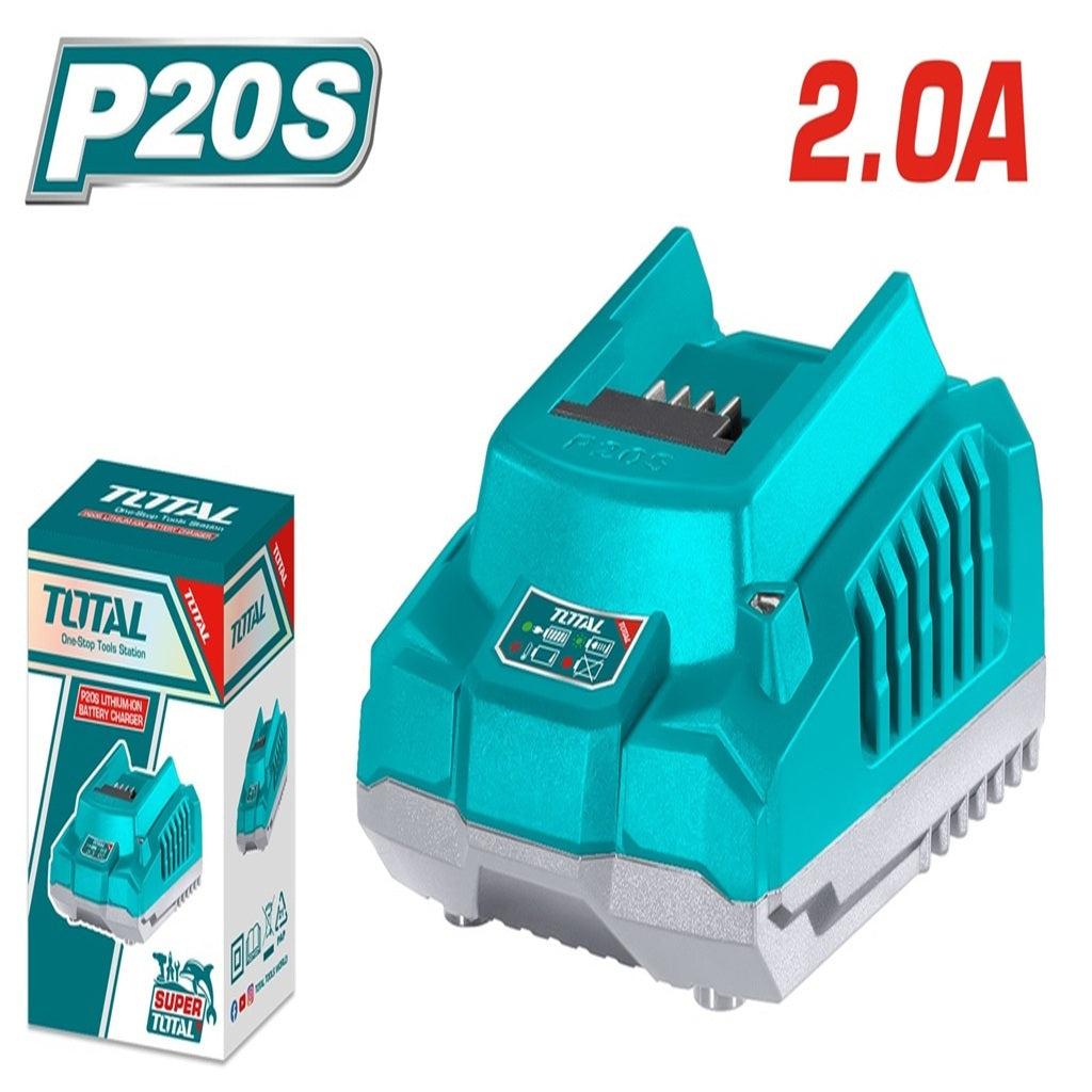 TOTAL 20V 2A fast intelligent Lithium-Ion battery charger