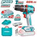 TOTAL 20V 1/2 inch compact brushless cordless hammer drill combo