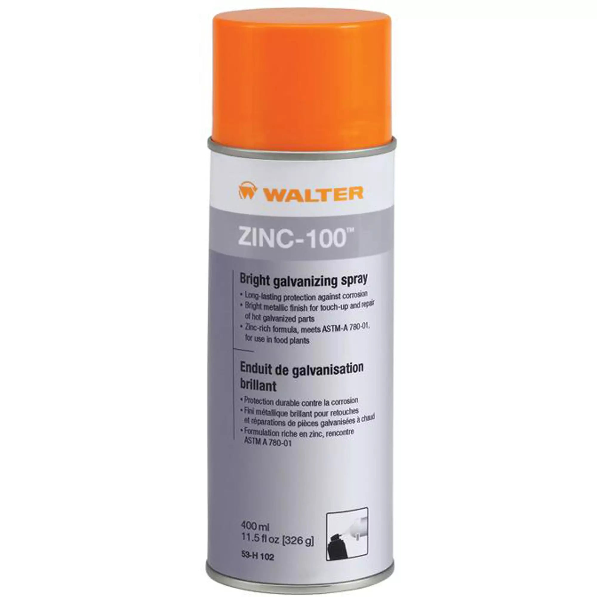 Walter Surface Technologies - ZINC-100™ Bright Galvanizing Spray, Aerosol Can