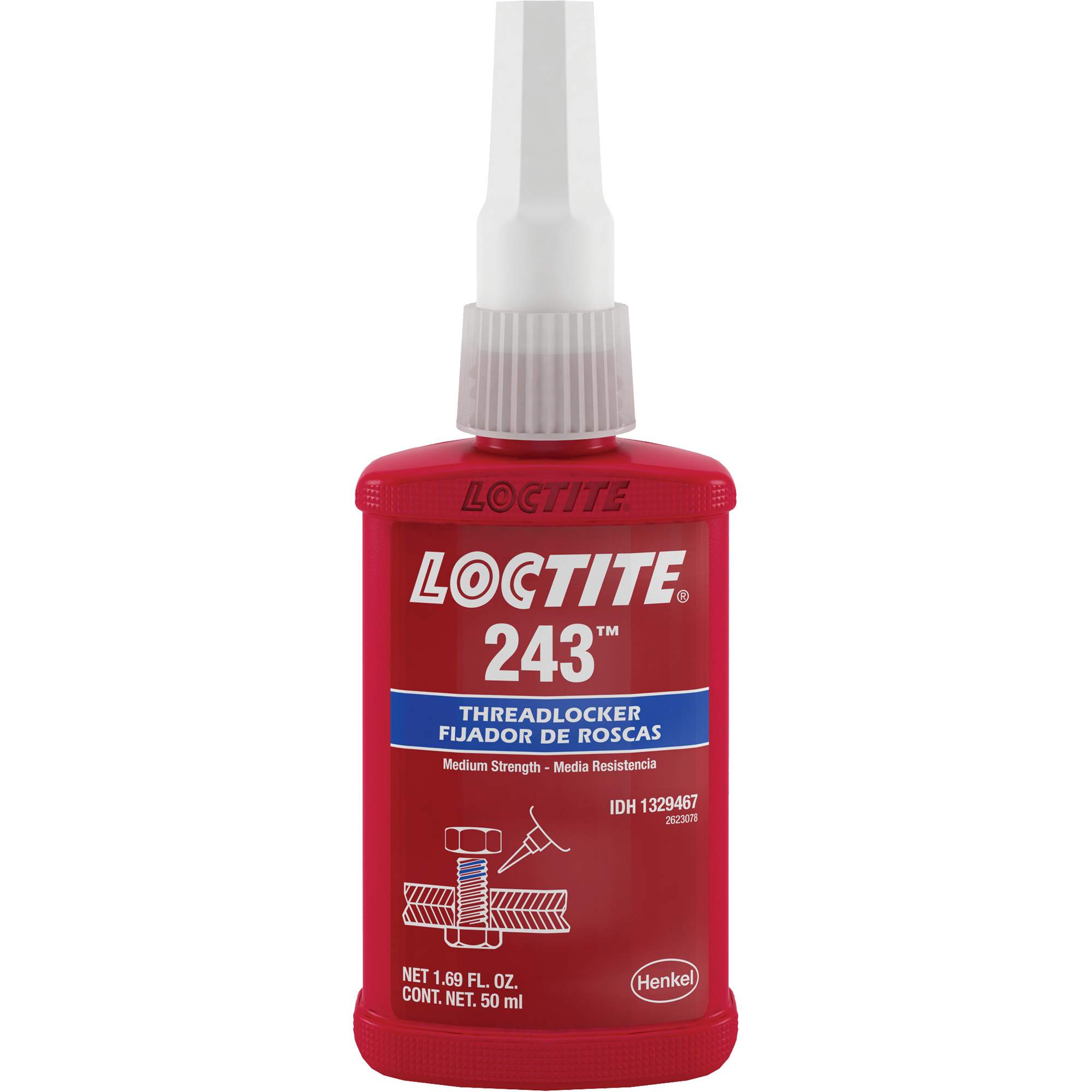 Loctite - Threadlocker 243 Oil Tolerant, Blue, Medium, Bottle