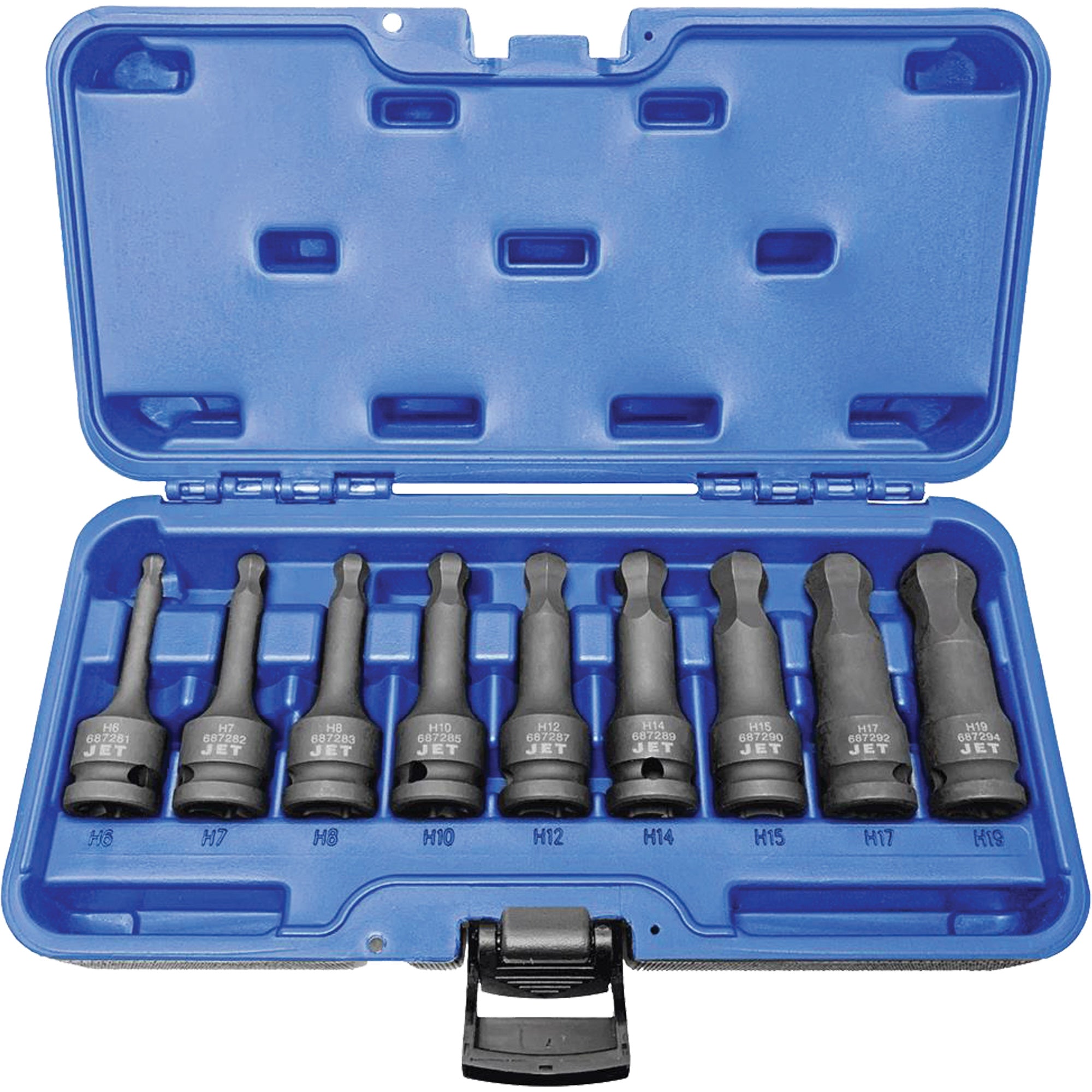 JET - BNH 1/2" Drive  Ball Nose Hex Impact Socket Set, Hex, 1/2" Drive, 9 Pcs