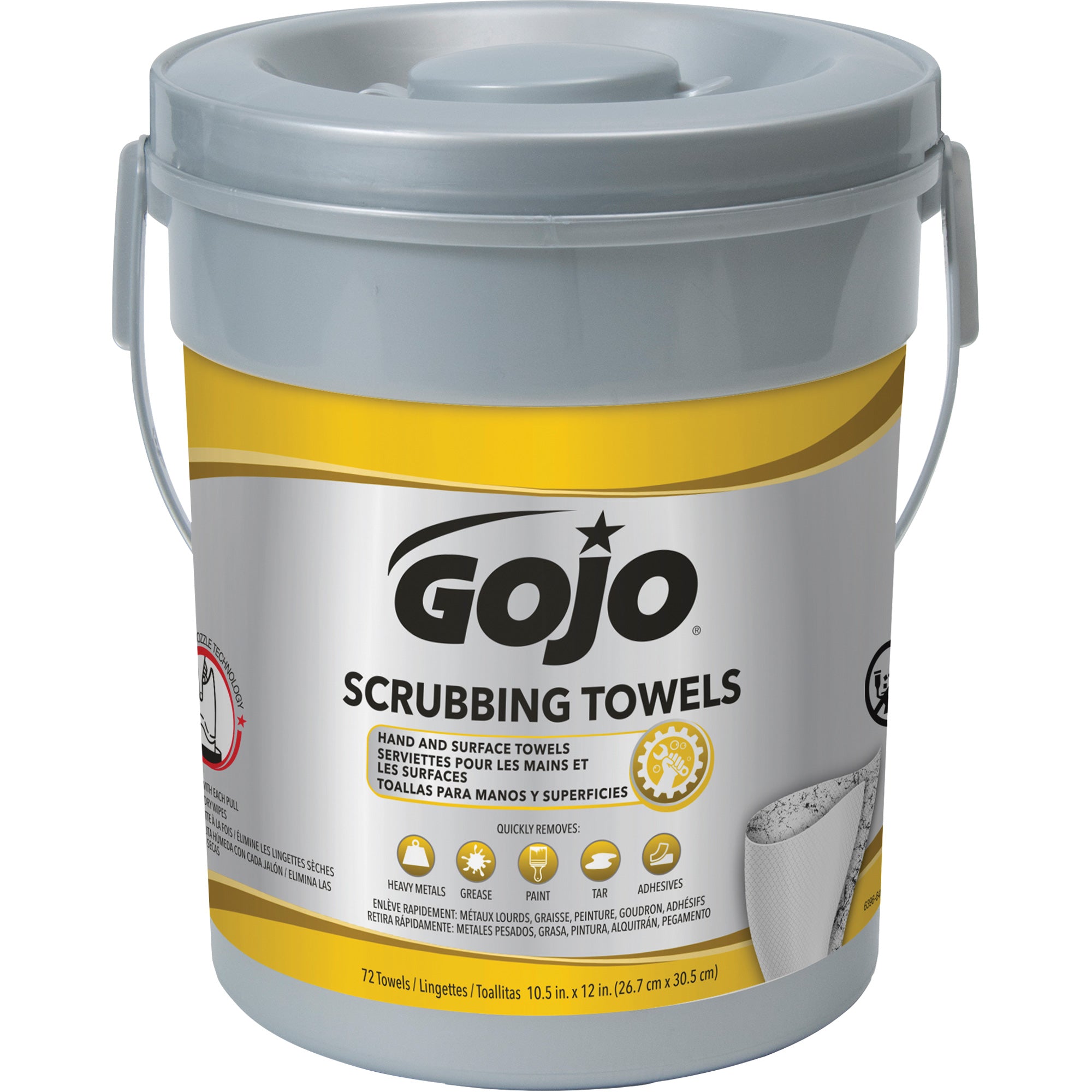 Gojo - Scrubbing Towels, 72 Wipes, 12" x 10-1/2"