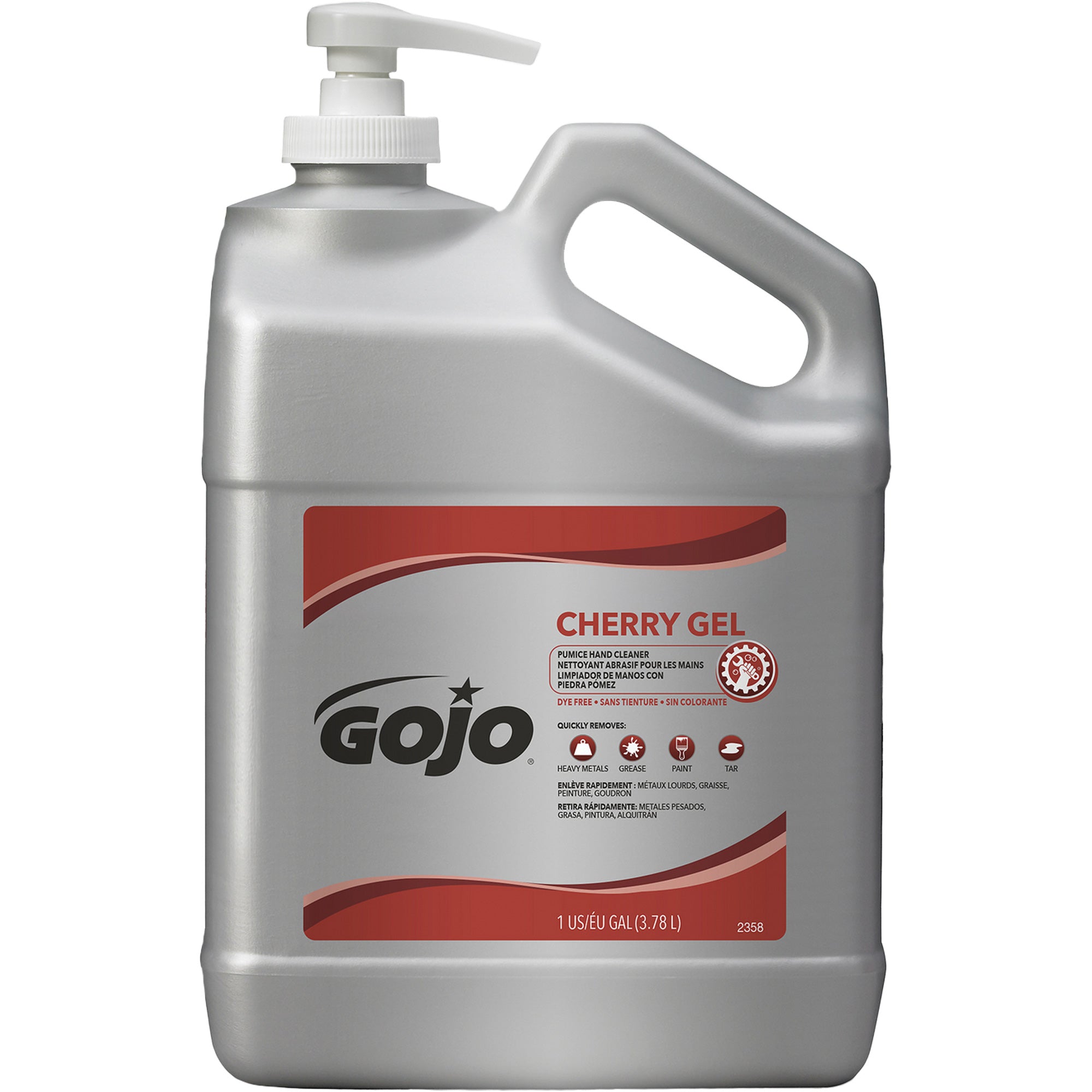 Gojo - Hand Cleaner, Gel/Pumice, 4.5 L, Pump Bottle, Cherry