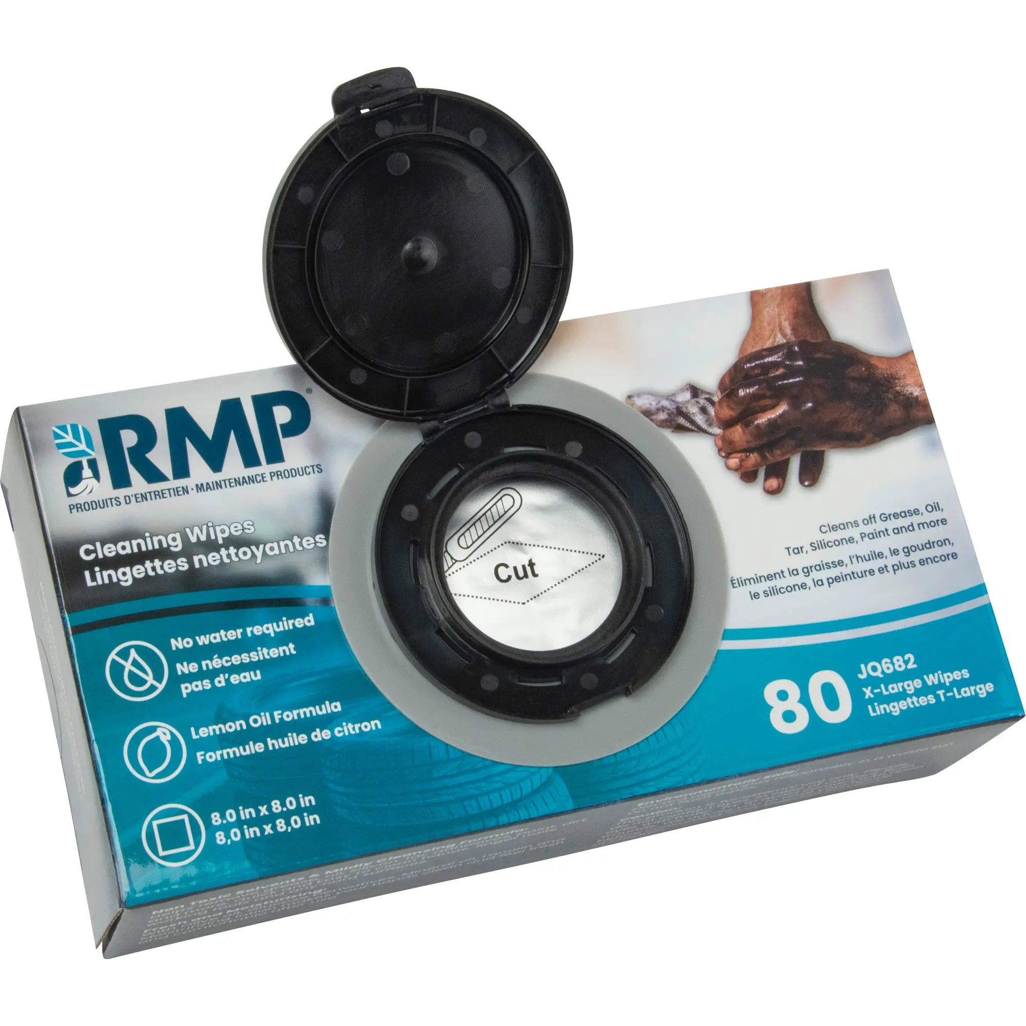 RMP Maintenance Products - Removable Box Cleaning Wipes, 80 Wipes, 8" x 8"