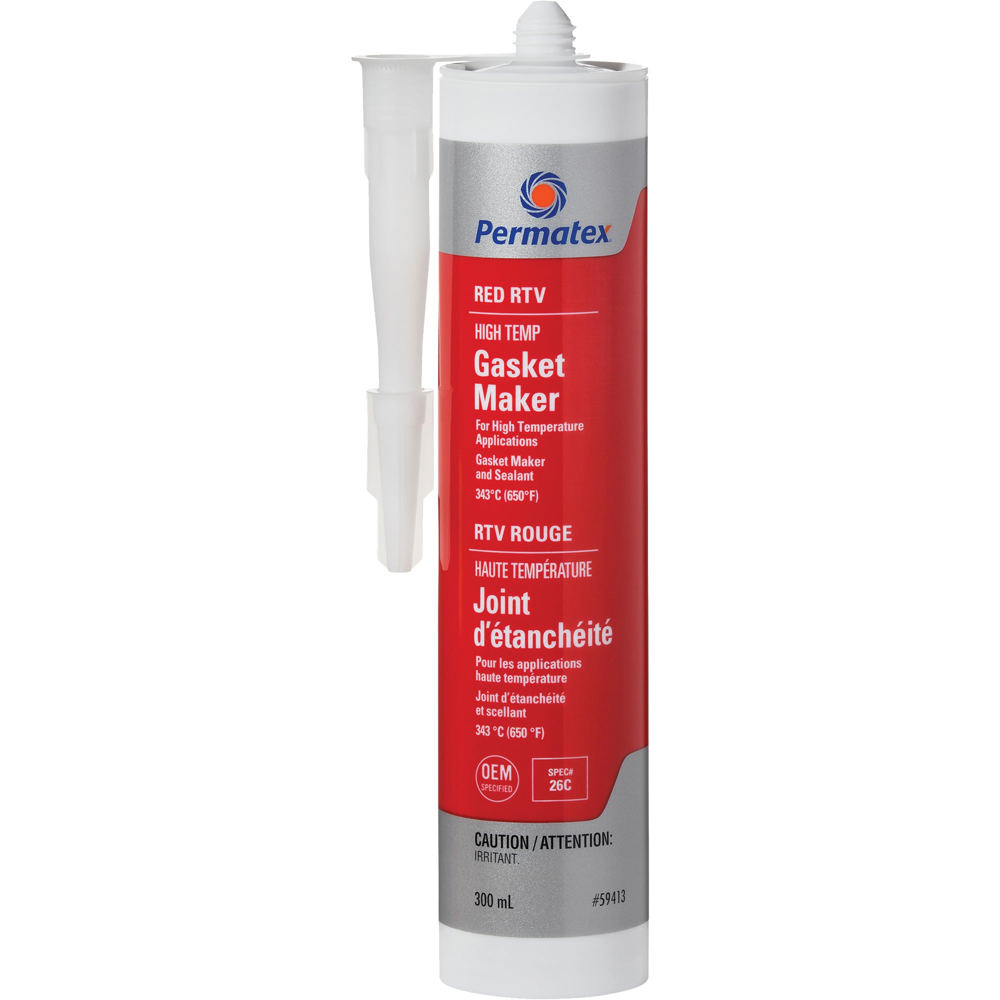59413 - Permatex - Joint RTV haute température rouge, tube de 300 ml ...
