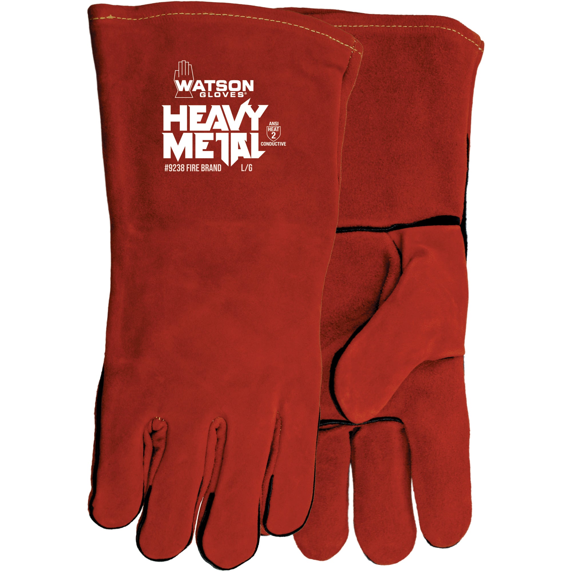 Watson Gloves - Fire Brand Welding Gloves, Split Cowhide, Size One Size