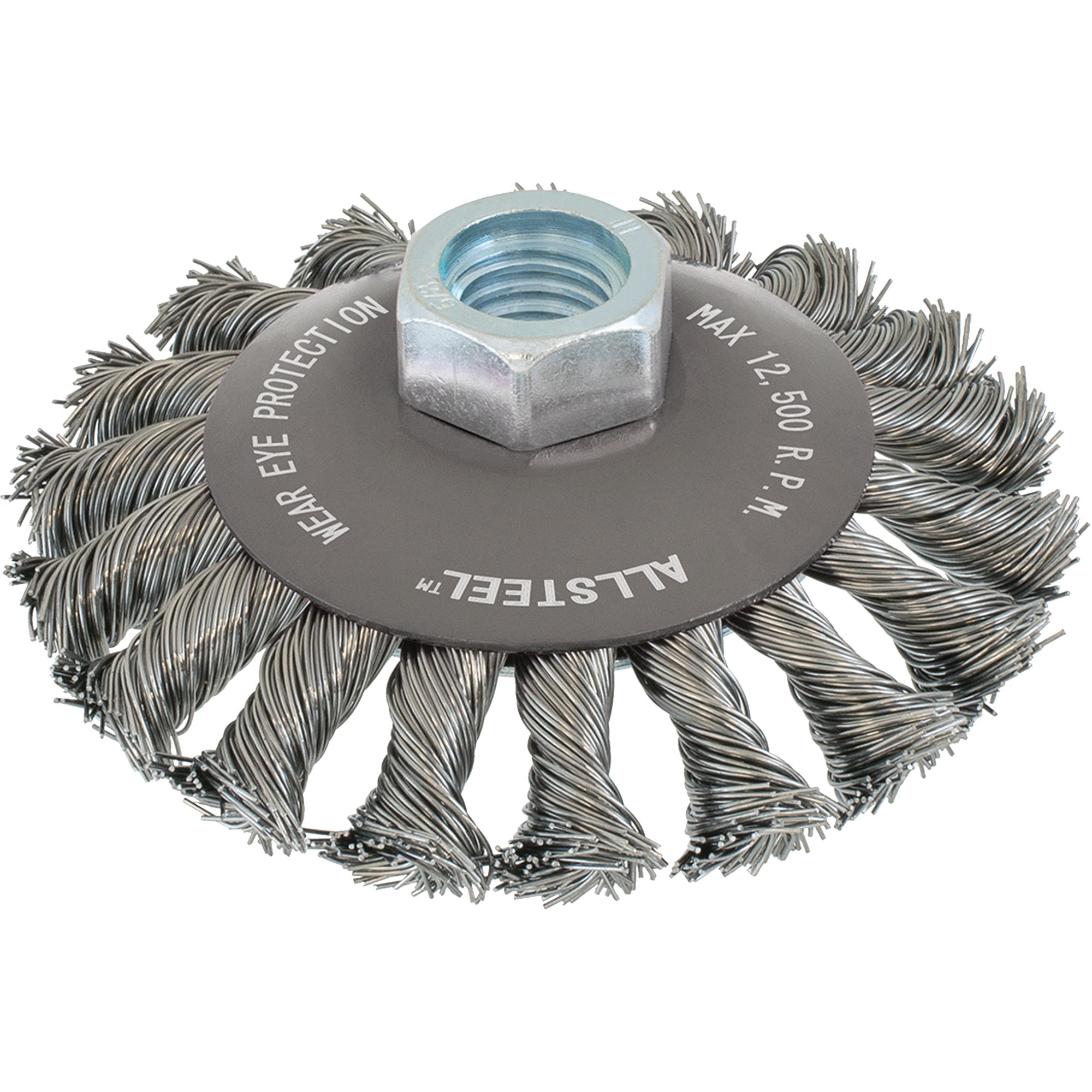 Walter Surface Technologies -  AllSteel™ Wire Brush, 0.02" Fill, 5/8"-11 Arbor, Steel