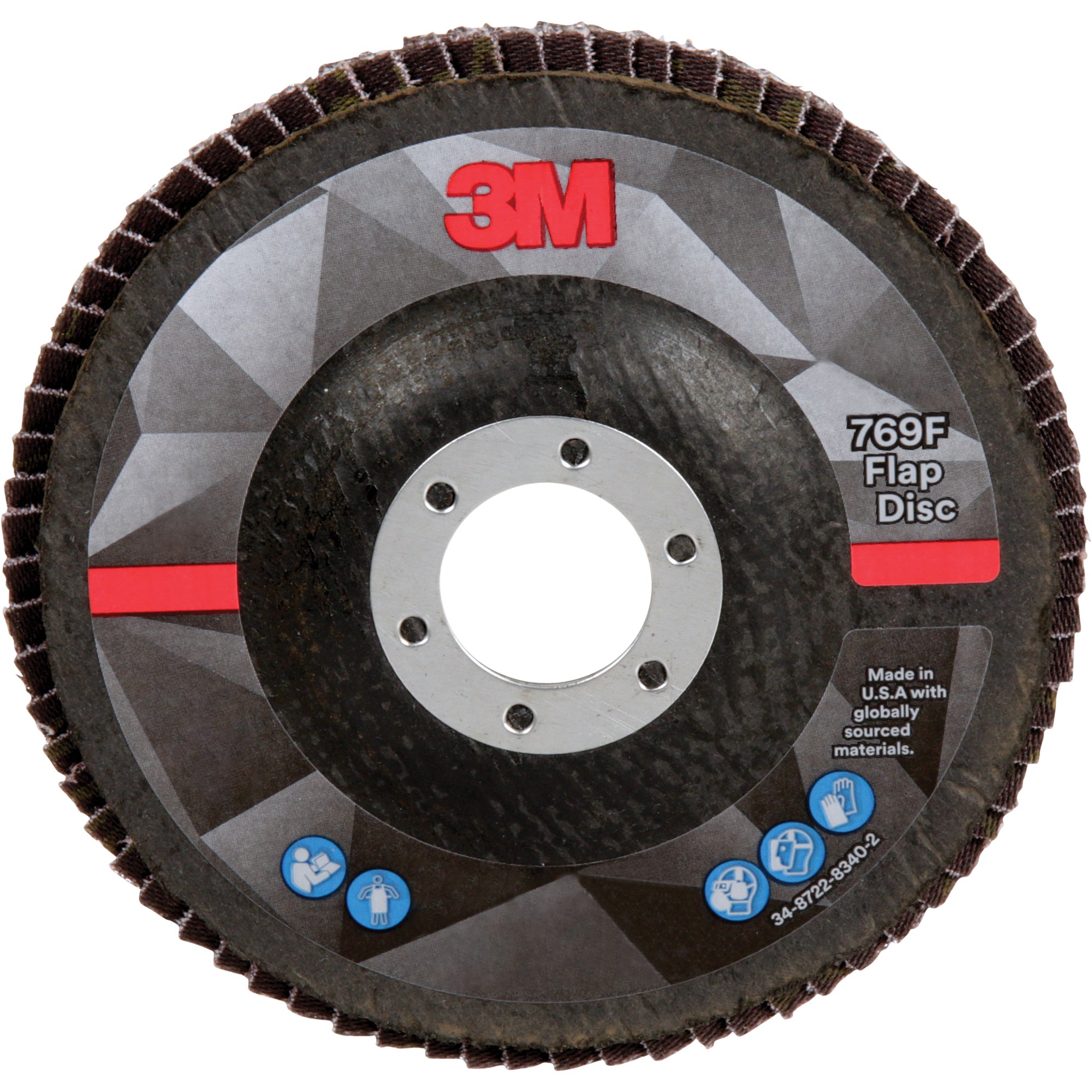 3M - 769F Quick Change Flap Disc, 4-1/2"-5" x 7/8", Type 27, Ceramic