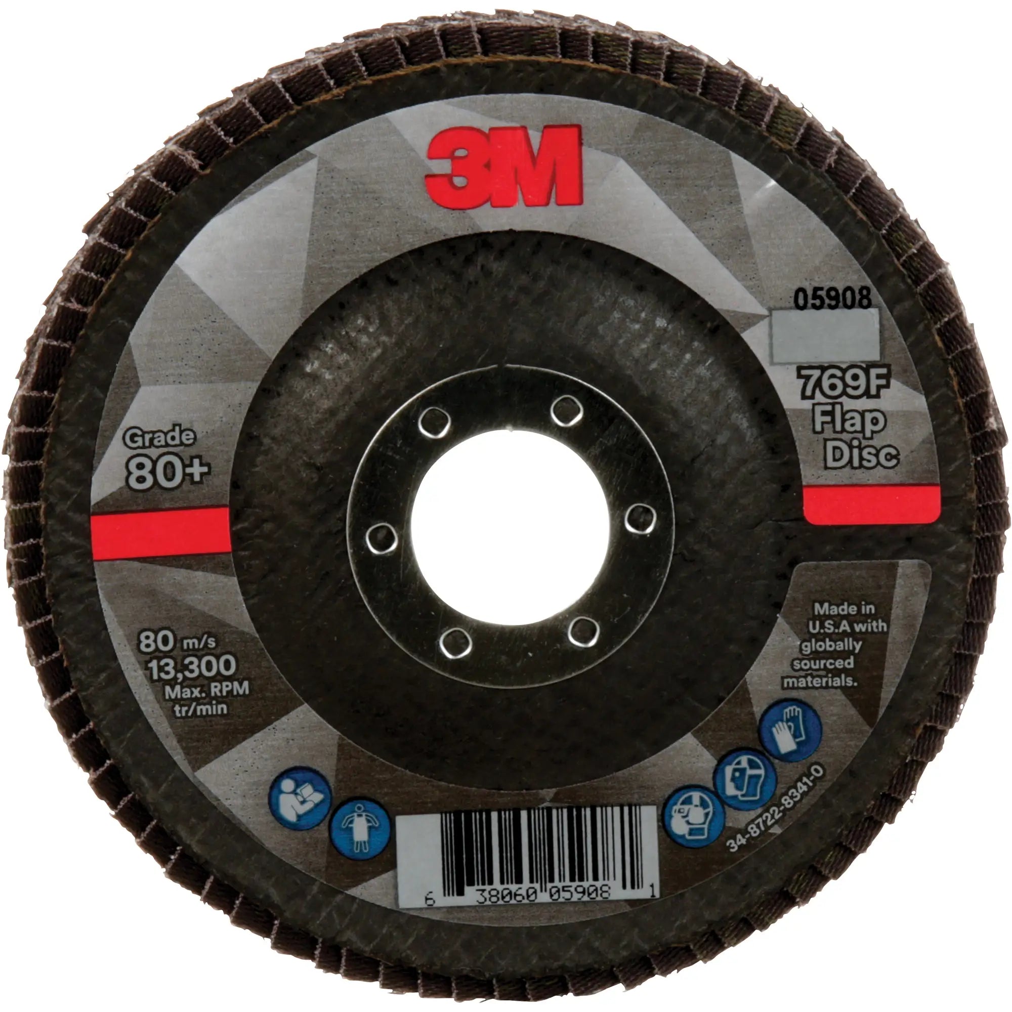 3M - 769F Quick Change Flap Disc, 4-1/2"-5" x 7/8", Type 29, Ceramic