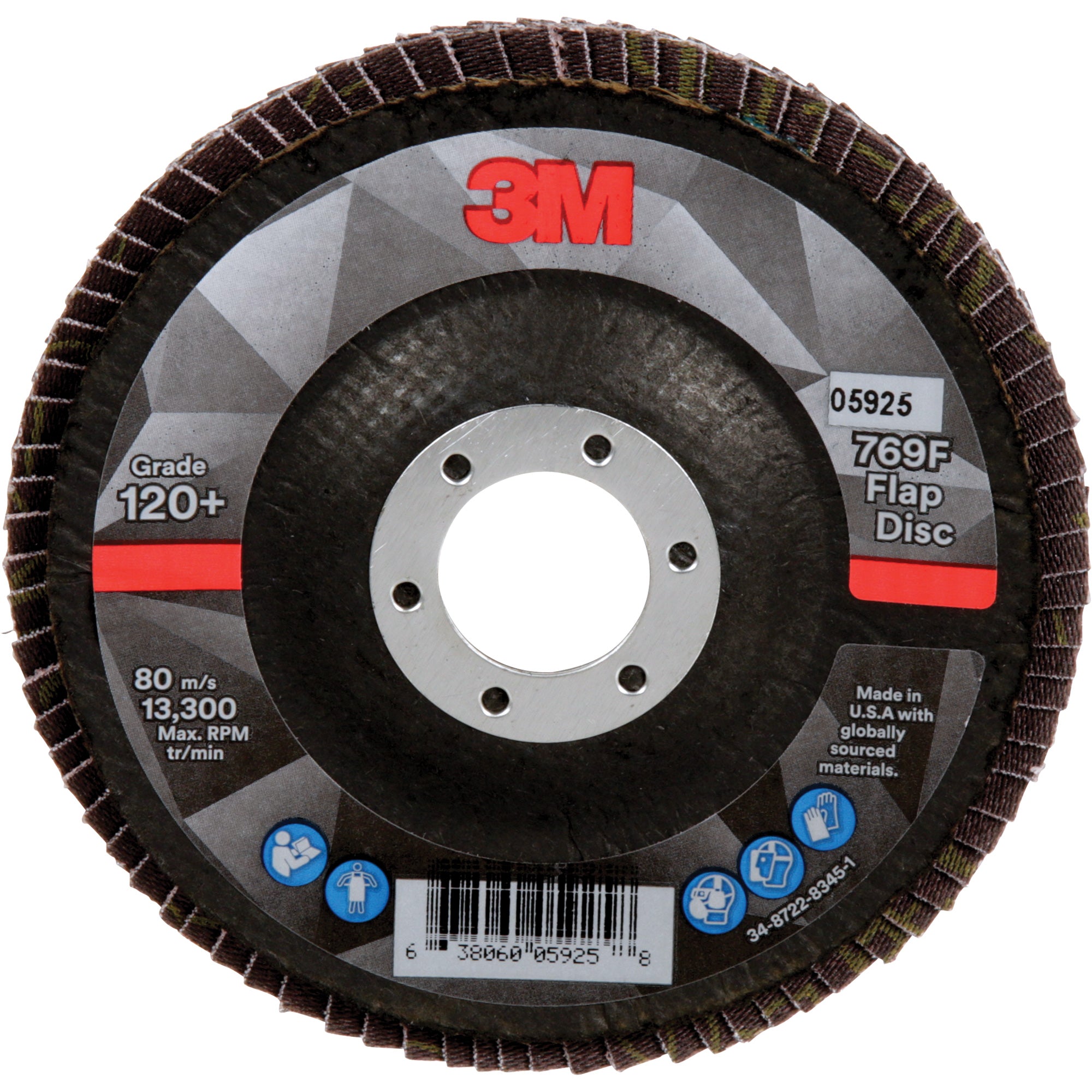 3M - 769F Quick Change Flap Disc, 4-1/2"-5" x 7/8", Type 29, Ceramic