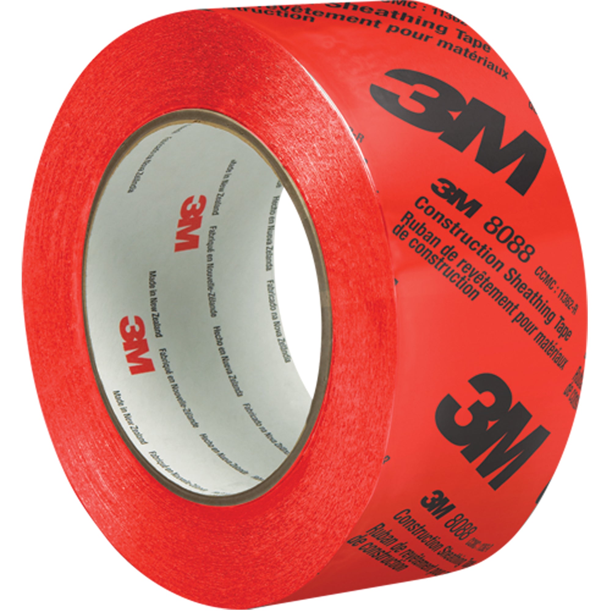 3M - Construction Sheathing Tape 8088, 60 mm (2-3/8") x 66 m (216'), Red