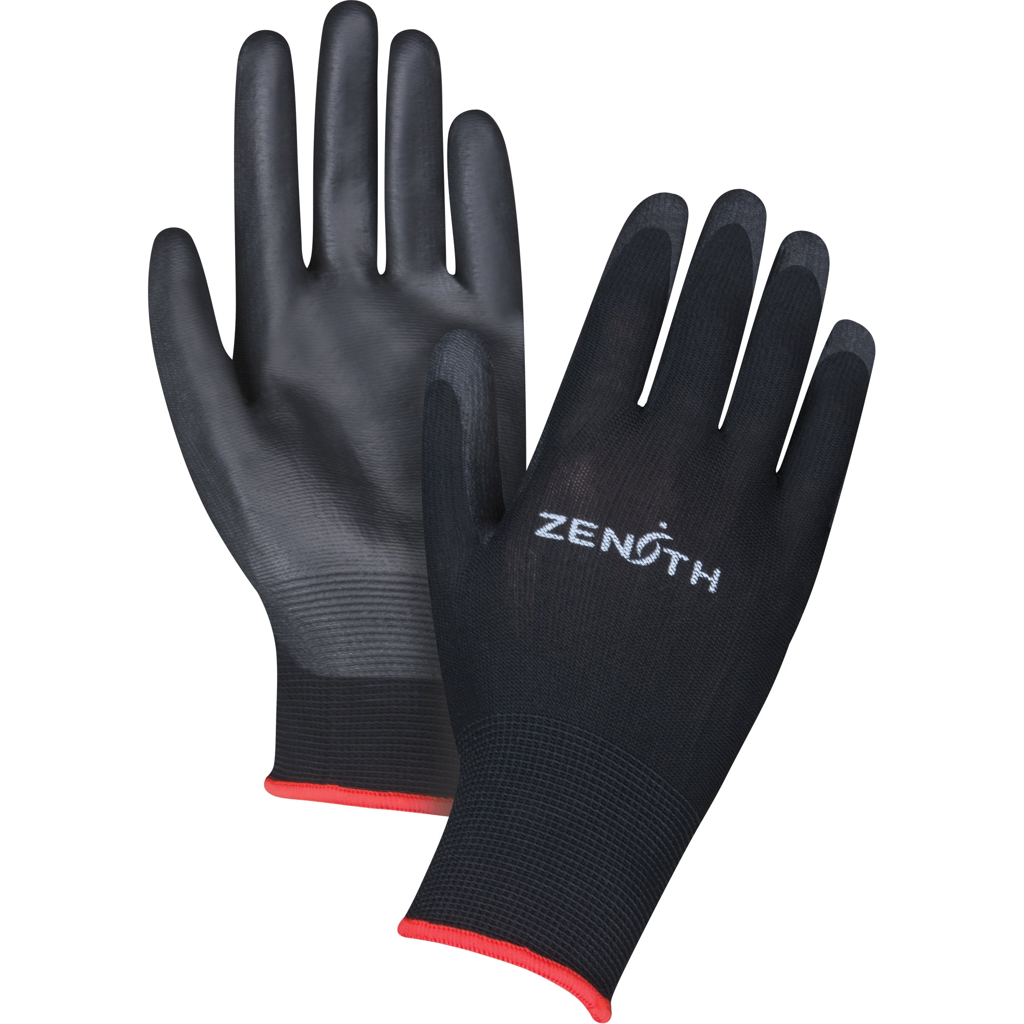 Zenith - Ultimate Dexterity Coated Gloves, Polyurethane Coating, 13 Gauge, Polyester Shell (Pack of 6)