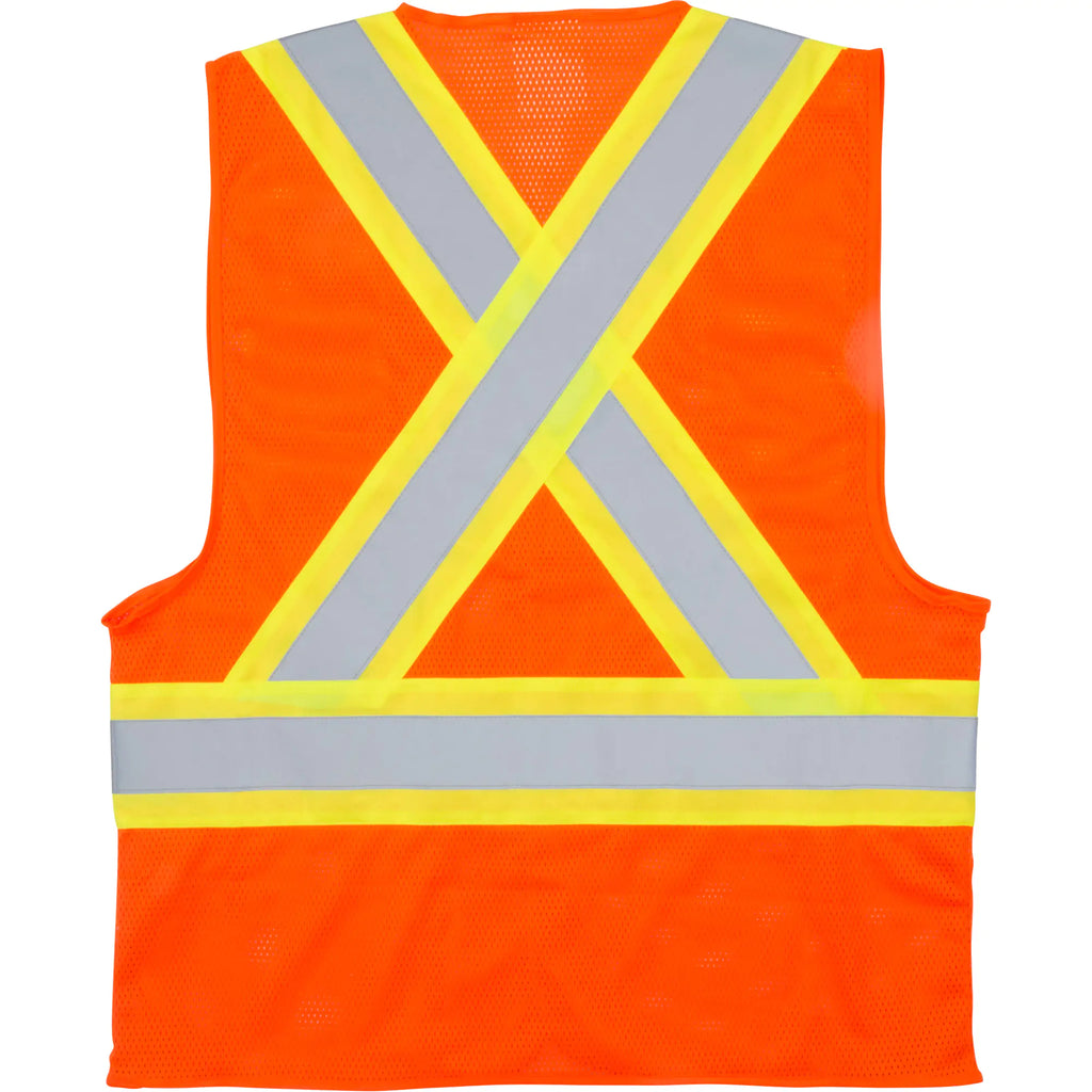 Zenith - Traffic Safety Vest, High Visibility Orange, Polyester