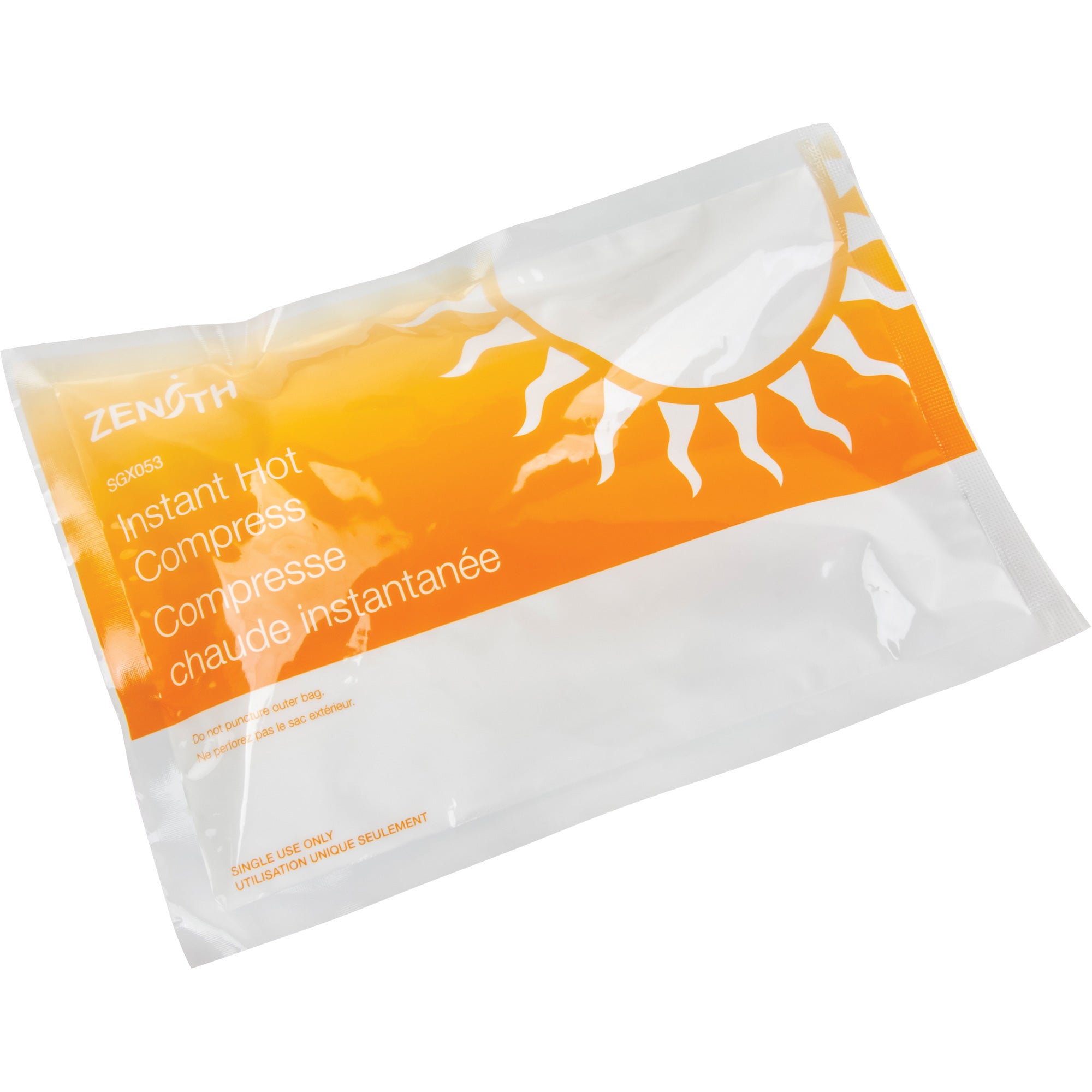 Zenith - Instant Compress, Hot, Single Use 6" x 9"