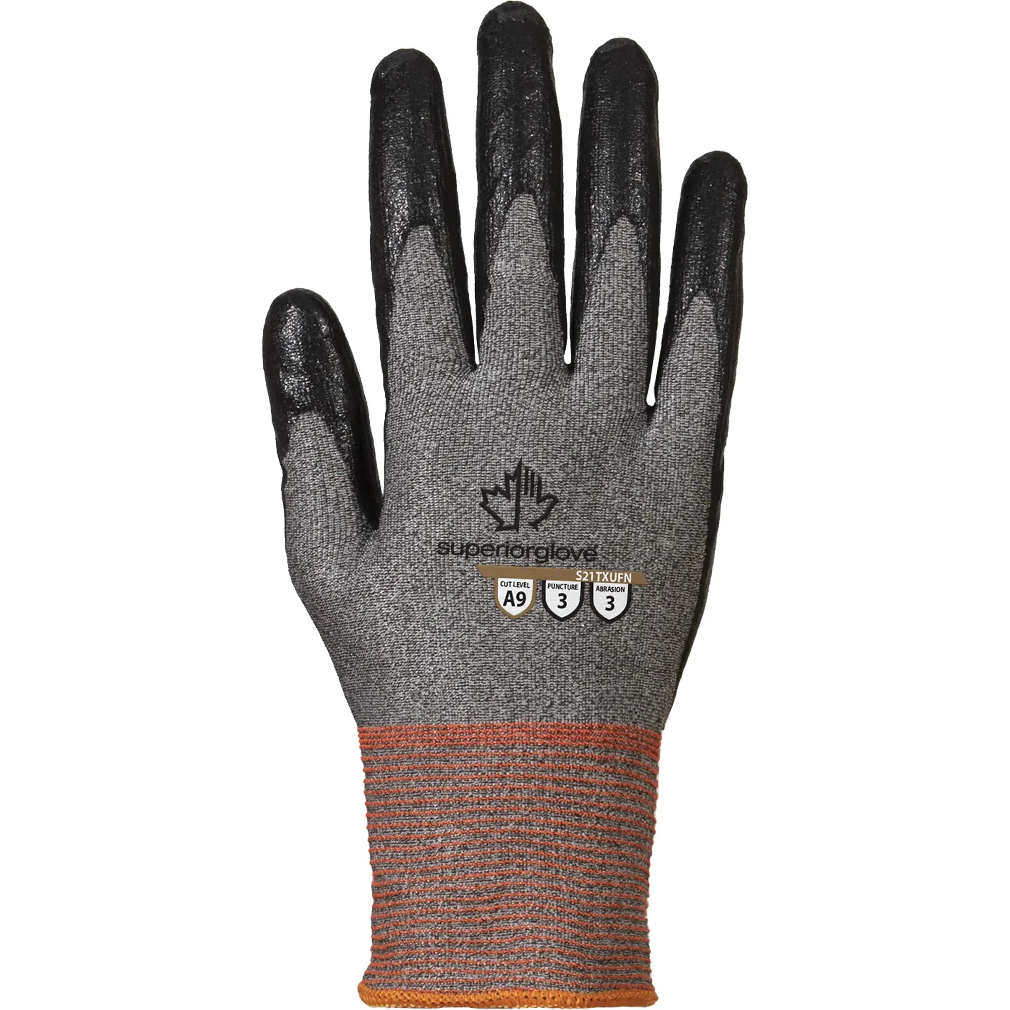 Superior Glove Works Ltd. - Coated Gloves, 21 Gauge, Nitrile Coated, TenActiv™ Shell, ASTM ANSI Level A9