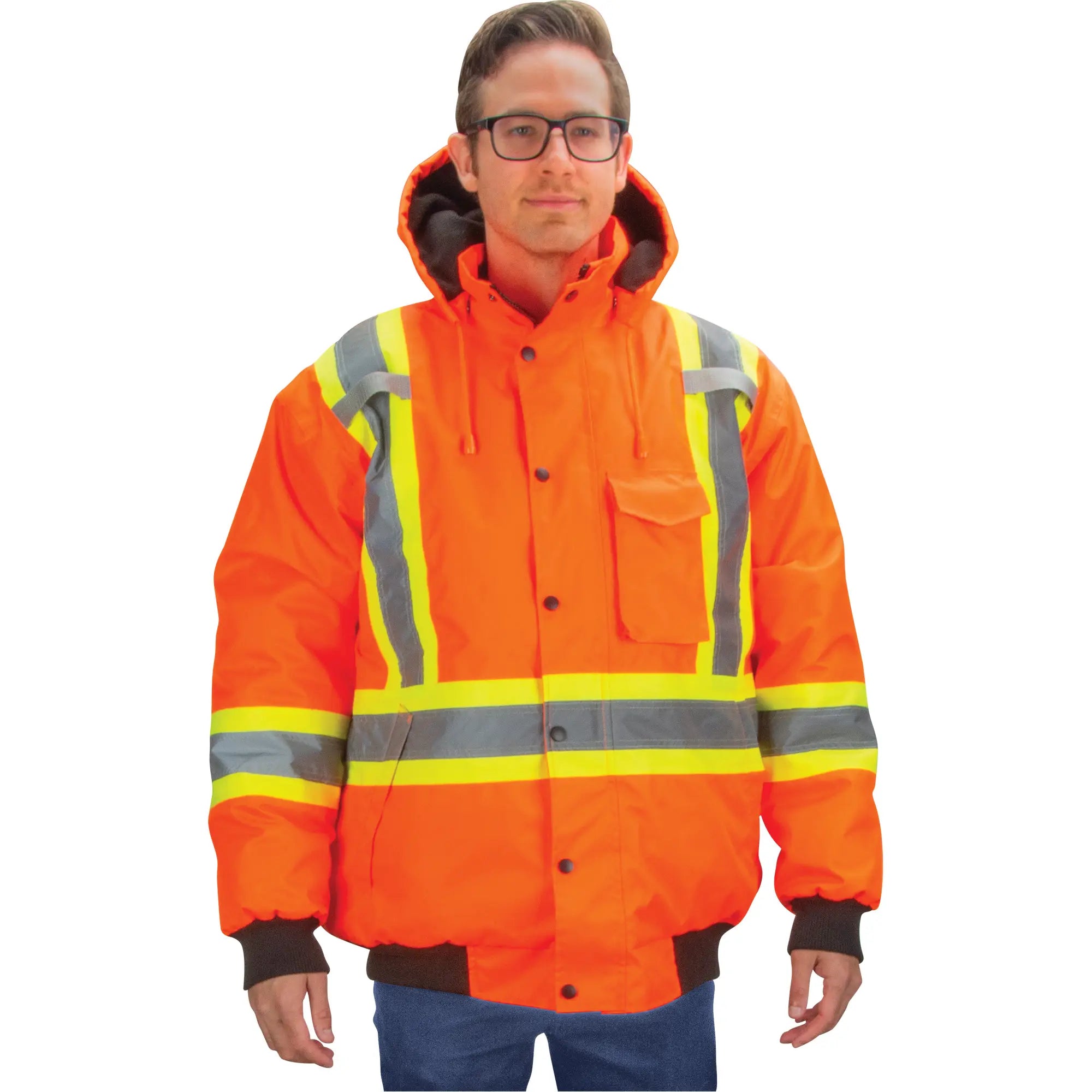 Zenith - Parka d'hiver imperméable 7-en-1, Orange haute visibilité