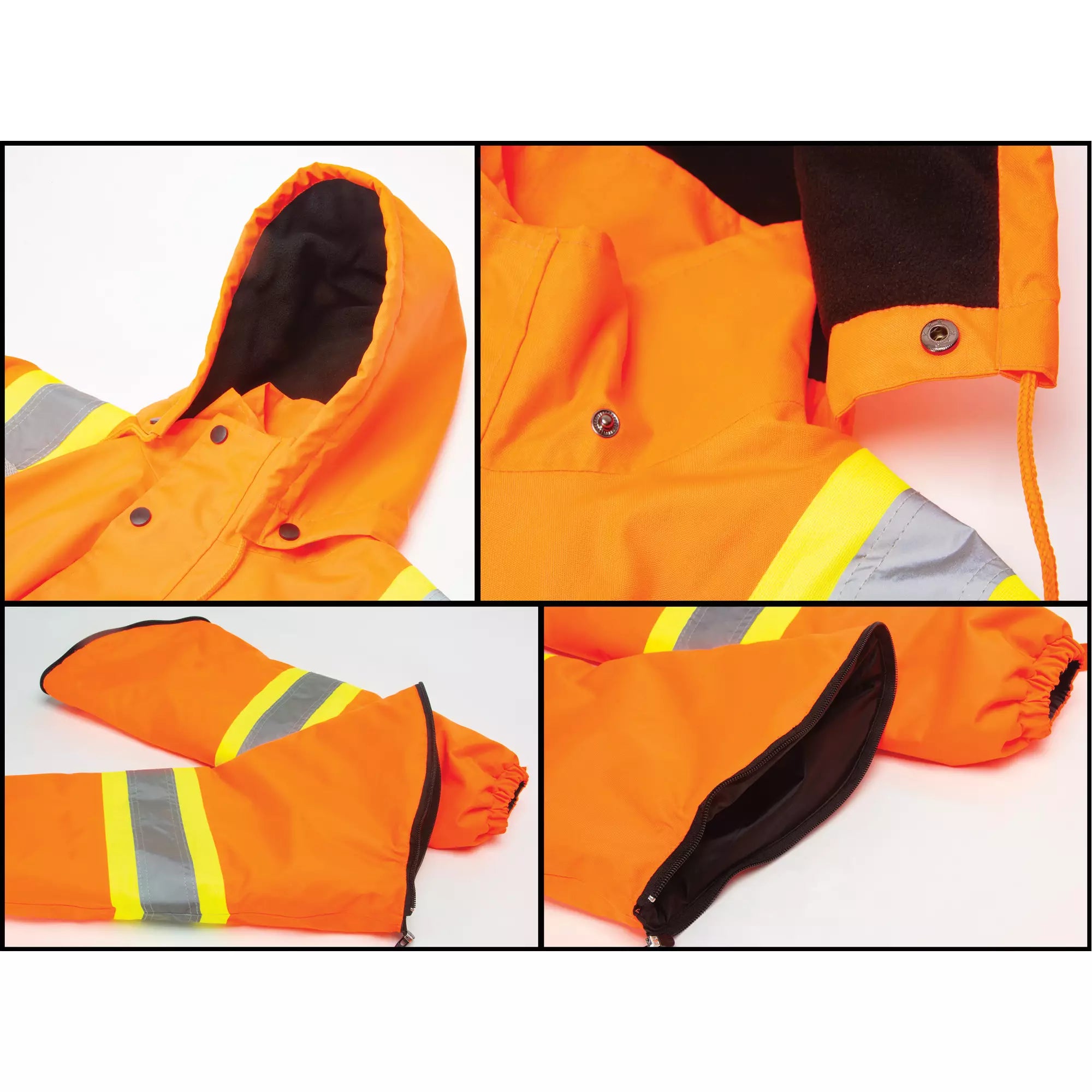 Zenith - Parka d'hiver imperméable 7-en-1, Orange haute visibilité