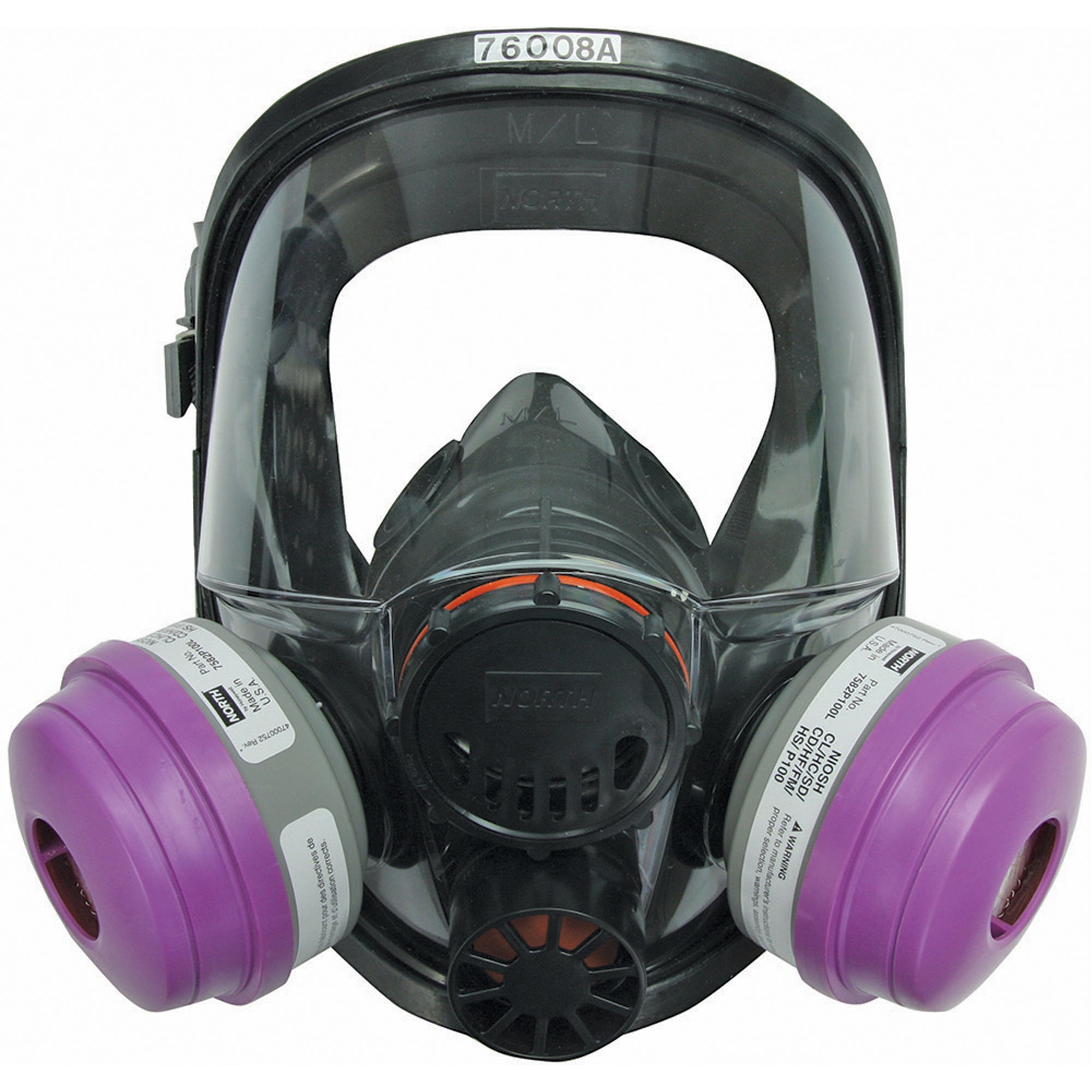 Honeywell - North® 7600 Series Full Facepiece Respirator, Silicone, Large/Medium/Medium/Large
