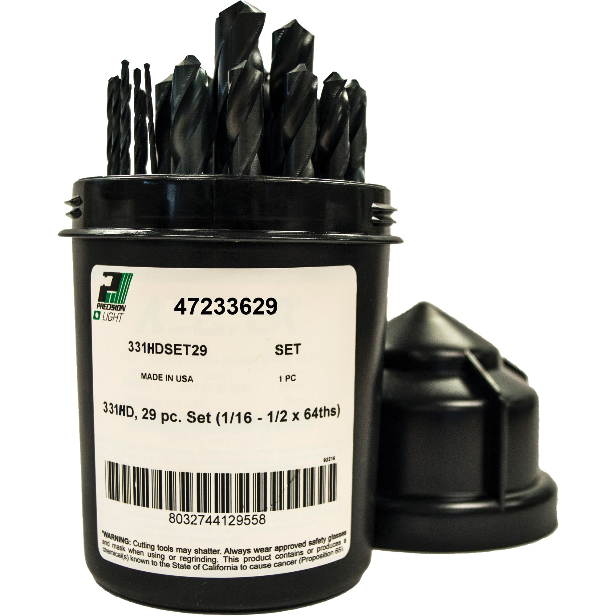 Precision - Heavy-Duty Drill Bit Set , 29 Pieces, High Speed Steel