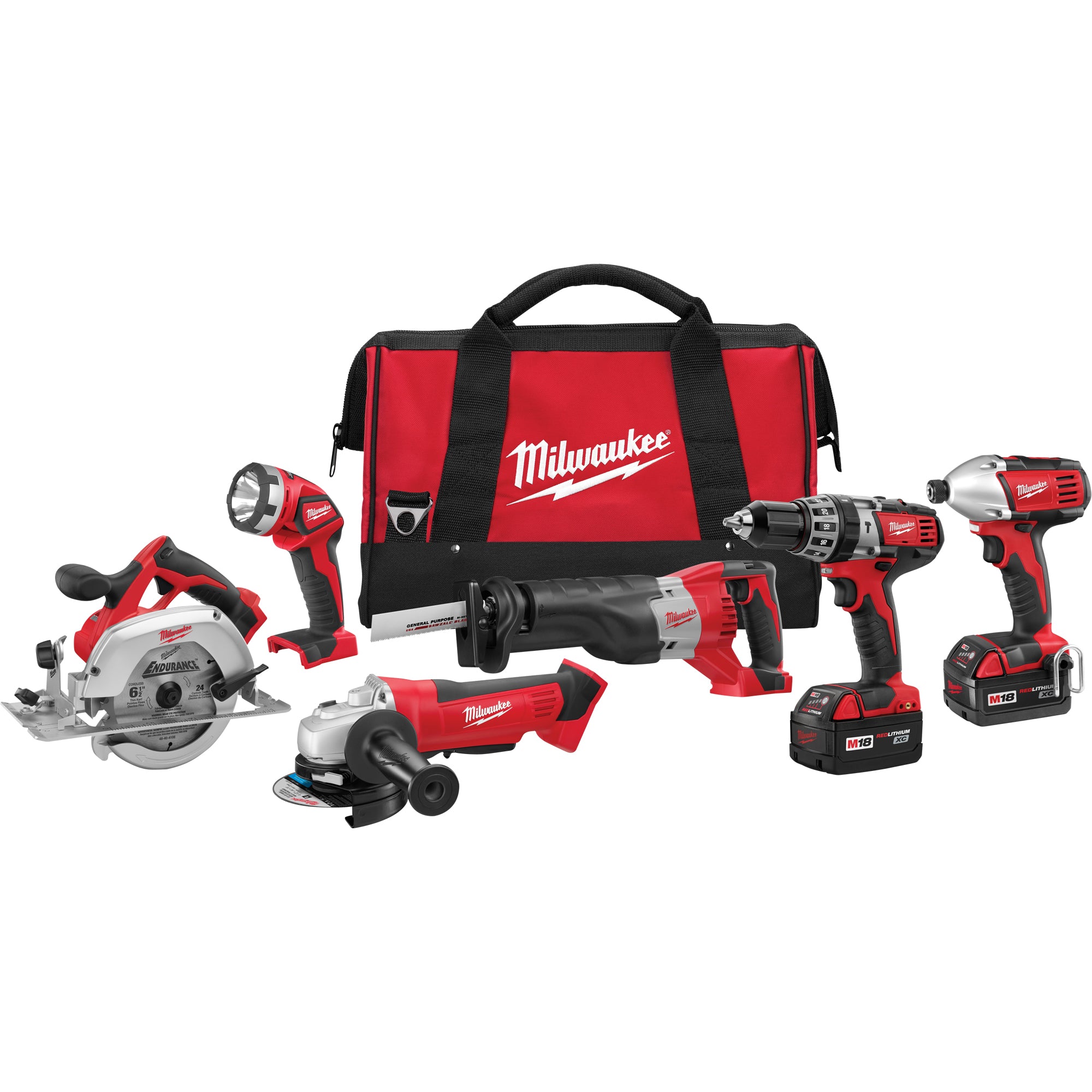 Milwaukee - M18™ Cordless 6-Tool Combo Kit, Lithium-Ion, 18 V