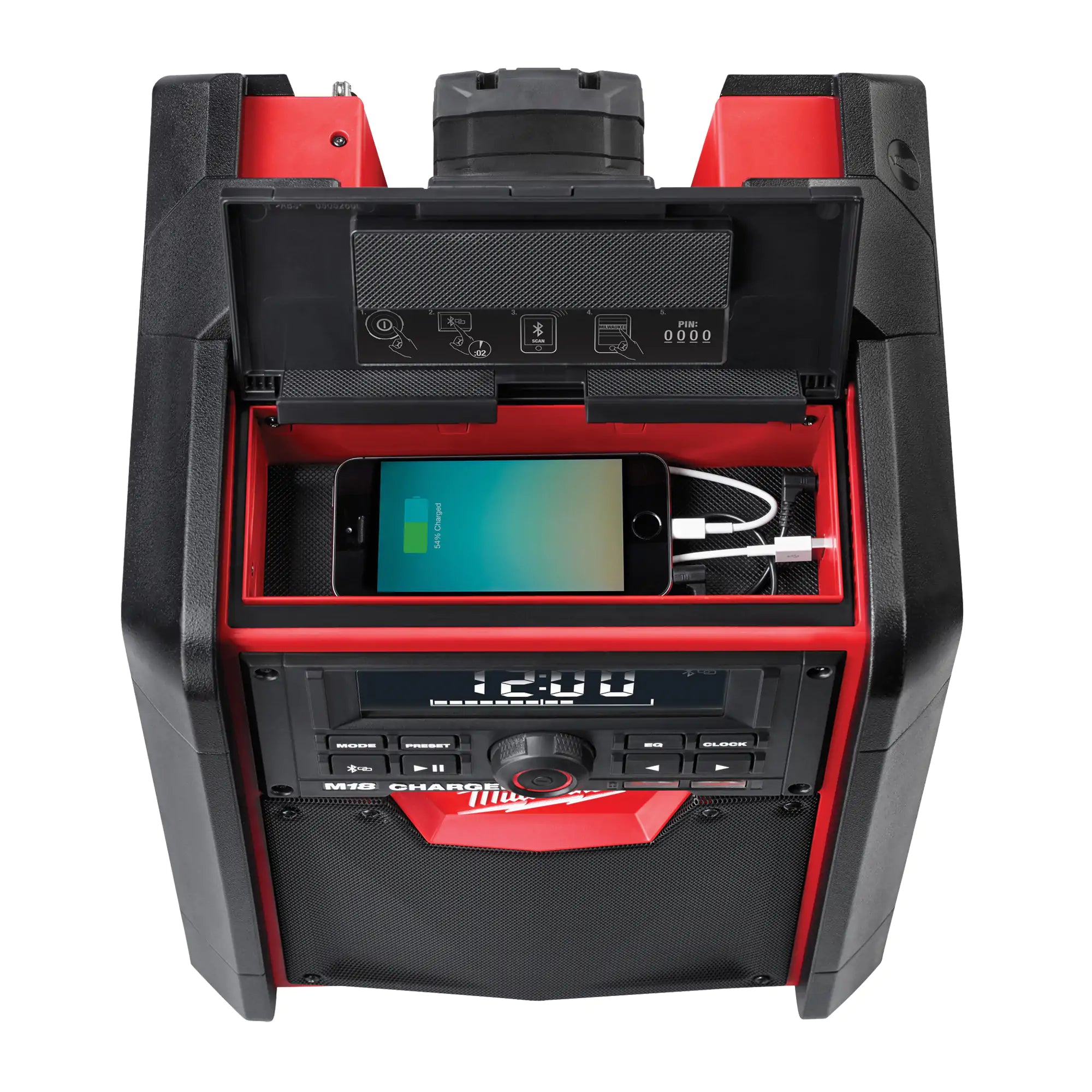 Milwaukee - Radio et chargeur pour le chantier M18, 18 V, Lithium-ion