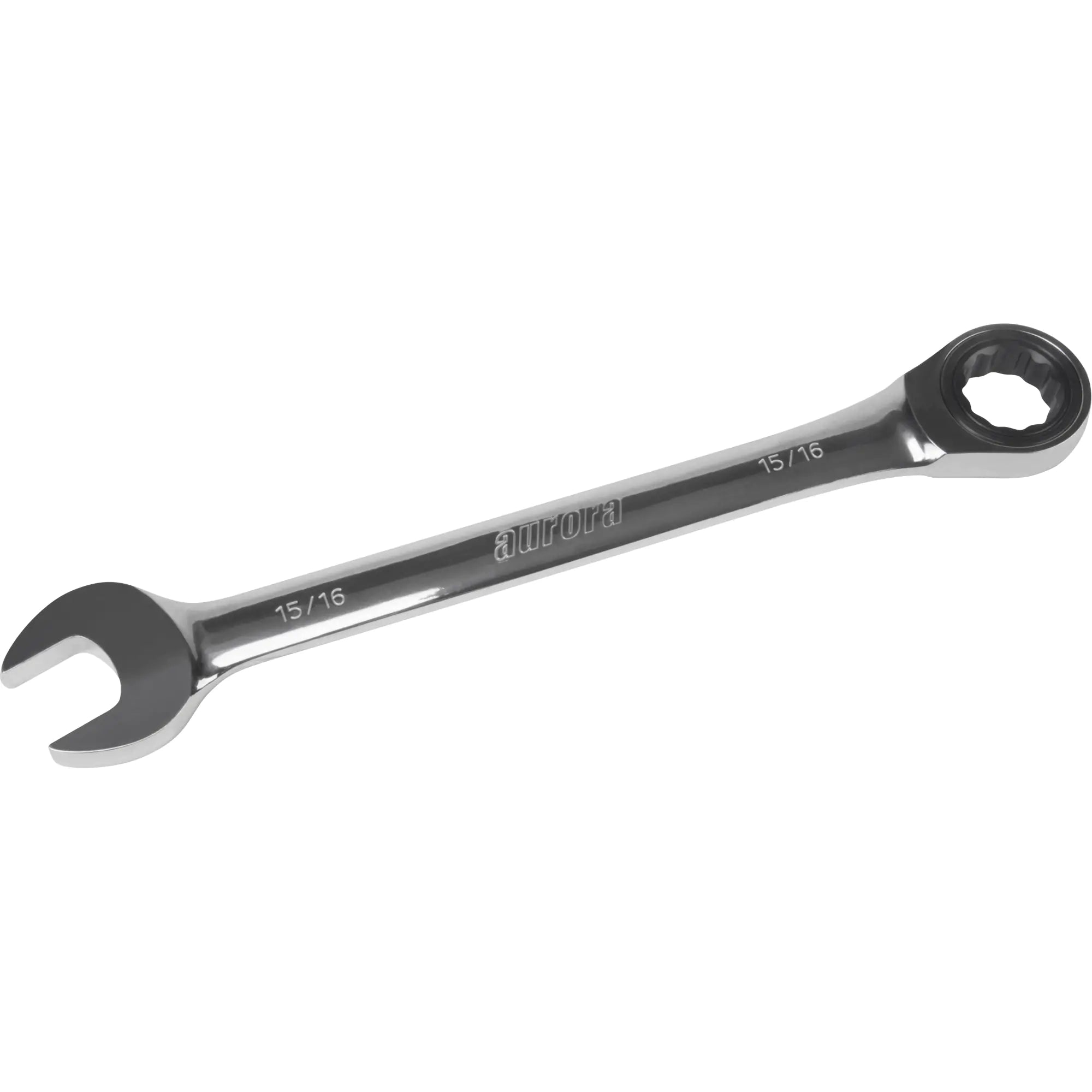 Aurora Tools - SAE Ratcheting Combination Wrench, 12 Point, Chrome Finish
