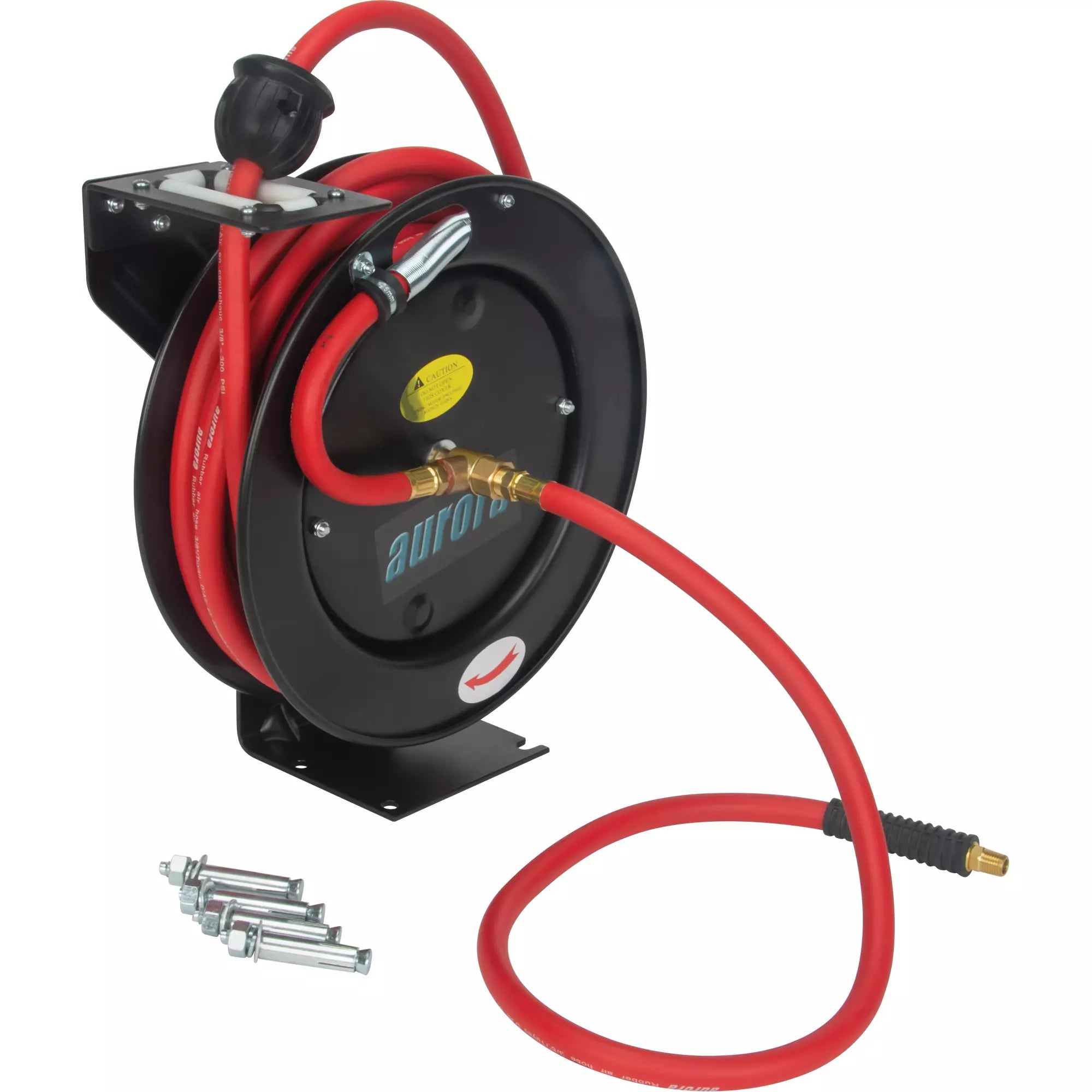 Aurora Tools - Hose Reel, Air/Water, 3/8" x 25', Single Hose, 300 psi