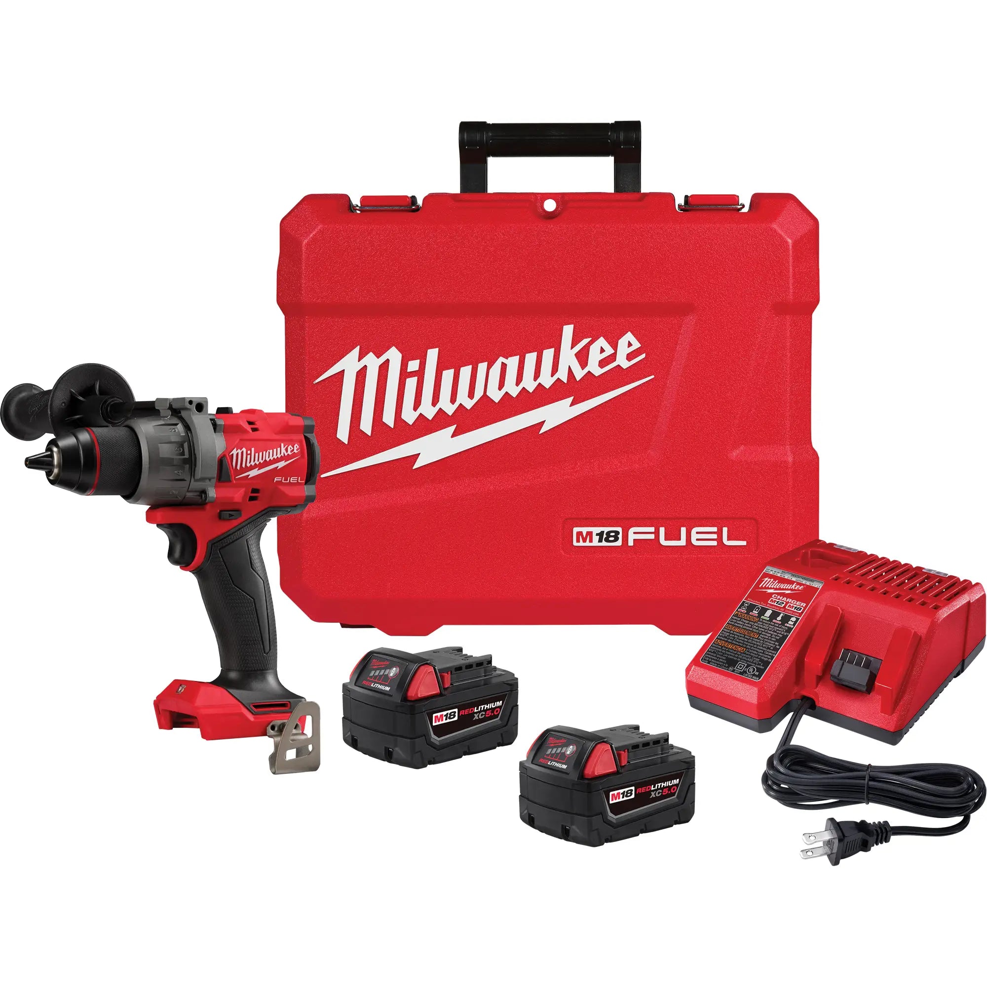 Milwaukee - M18 Fuel™ Drill/Driver Kit, Lithium-Ion, 18 V, 1/2" Chuck, 1400 in-lbs Torque