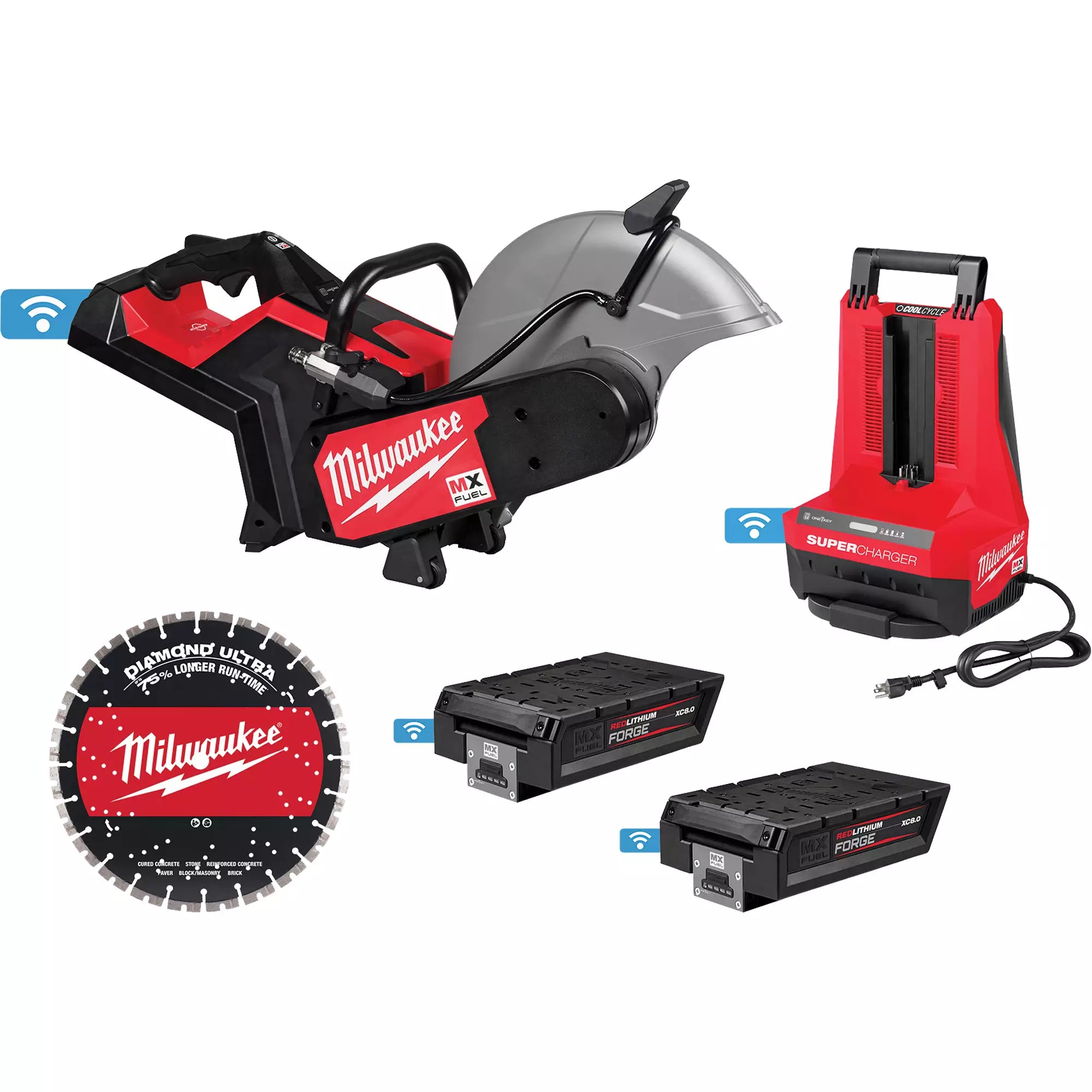 Milwaukee - Ensemble scie à tronçonner MX FuelMC avec frein RapidStopMC, 14"