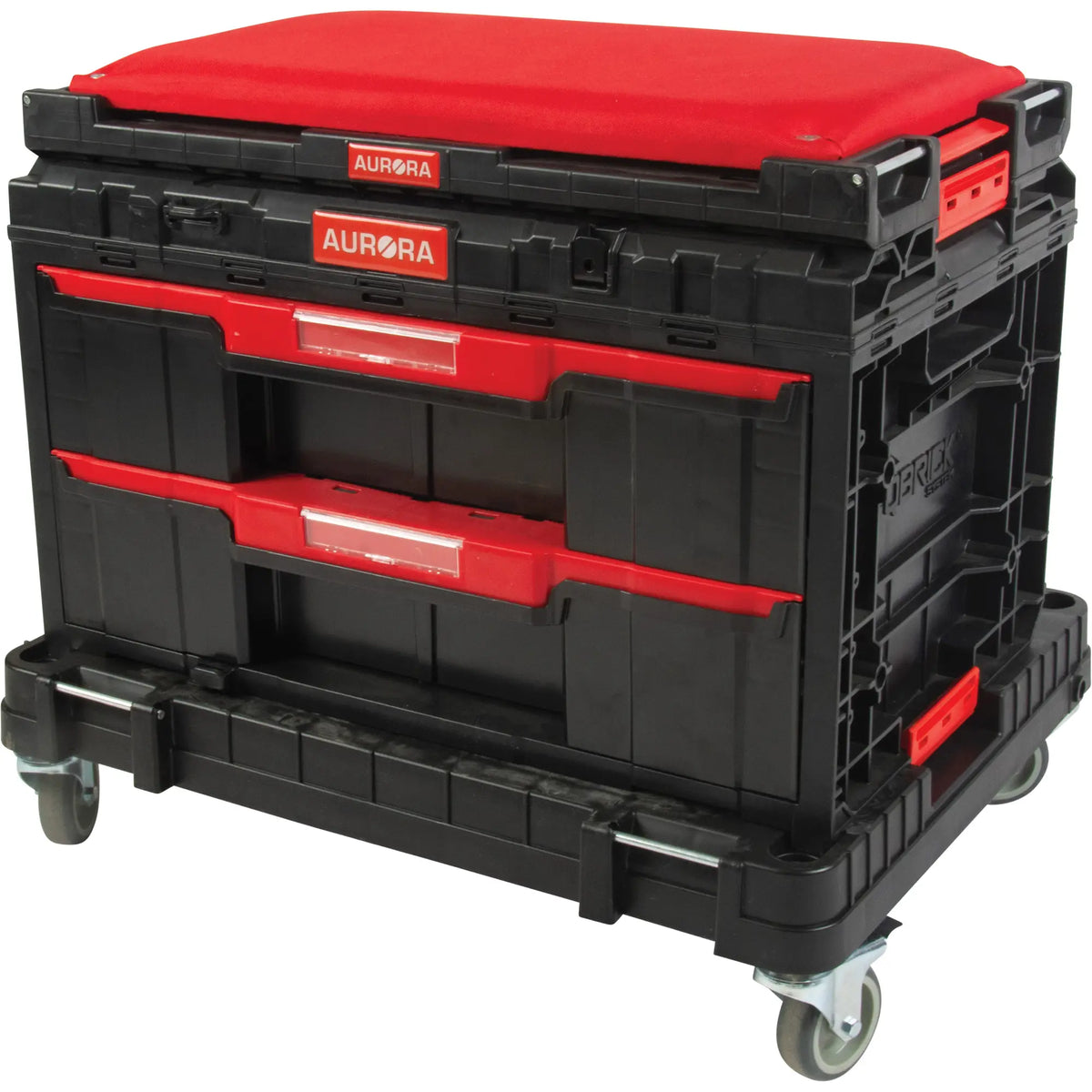 Aurora Tools ARX Ensemble de chariot 3 pièces avec roulettes pivotantes – Noir