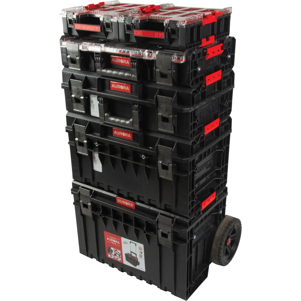 Aurora Tools ARX Ensemble de base de boîte à outils roulante 5 pièces – Noir