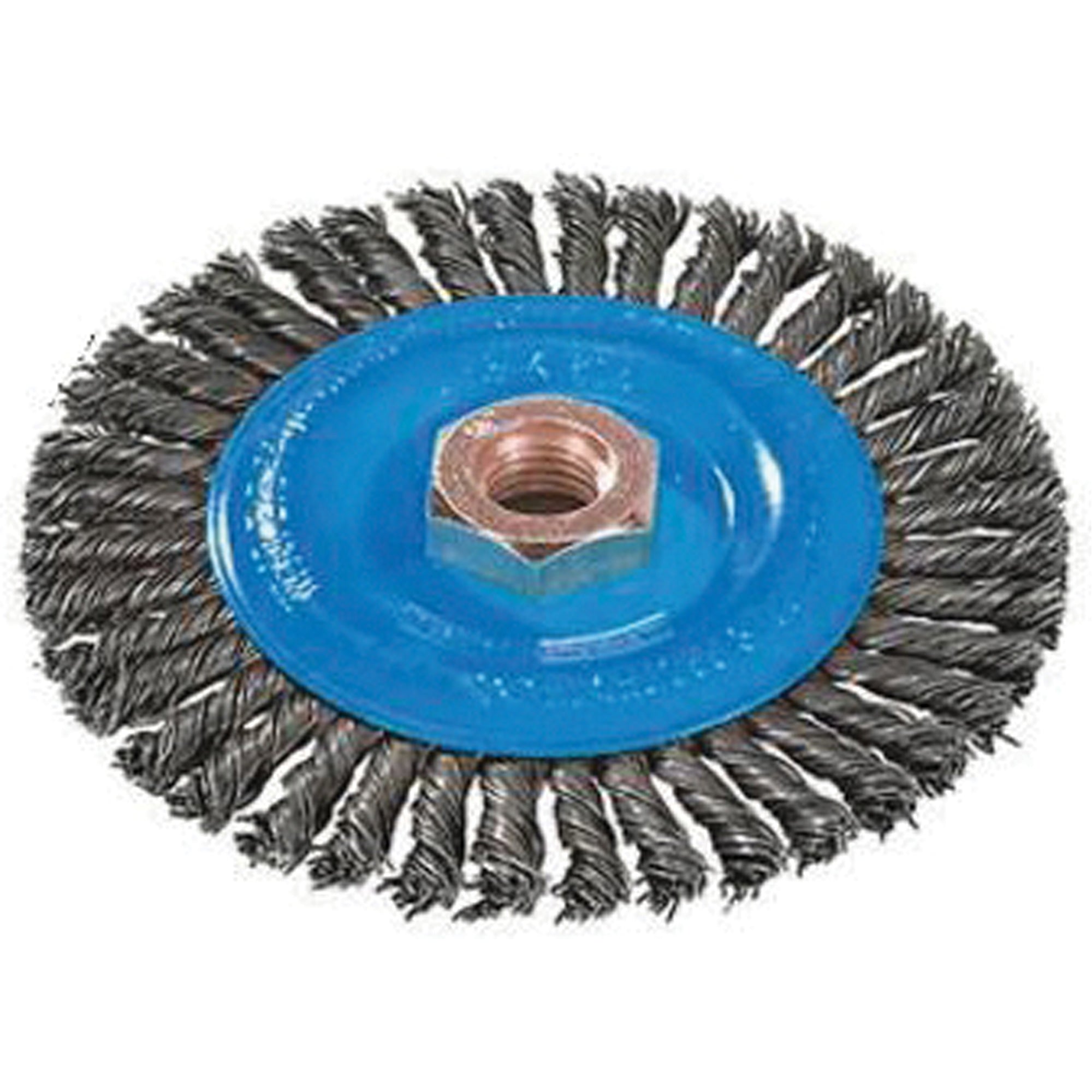 Walter Surface Technologies - Stringer Bead Knotted Wire Brush, 0.02" Fill, 5/8"-11 Arbor, Steel