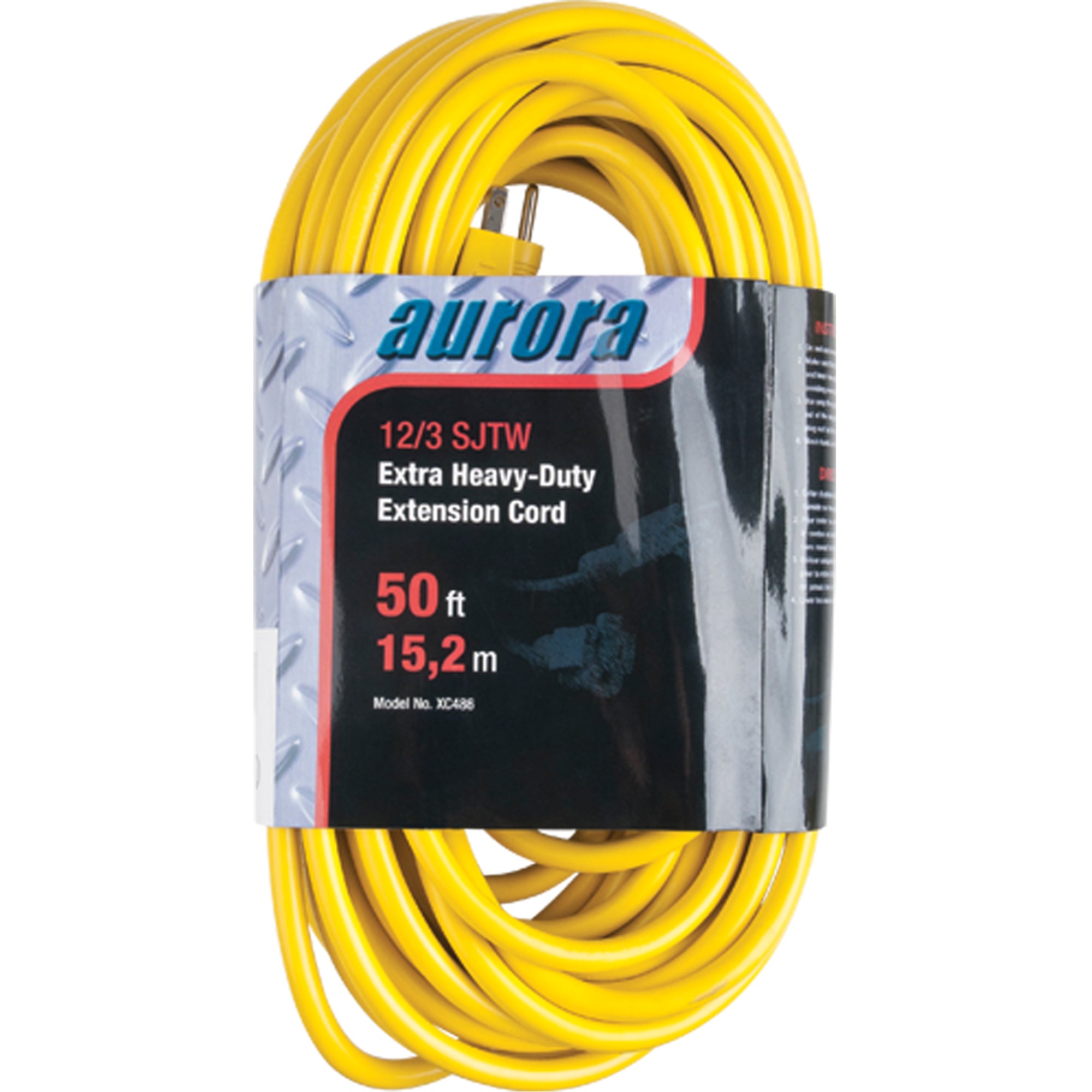 Aurora Tools - Extra Heavy Duty Vinyl Extension Cord, Outdoor, SJTW, AWG 12/3, 15 A