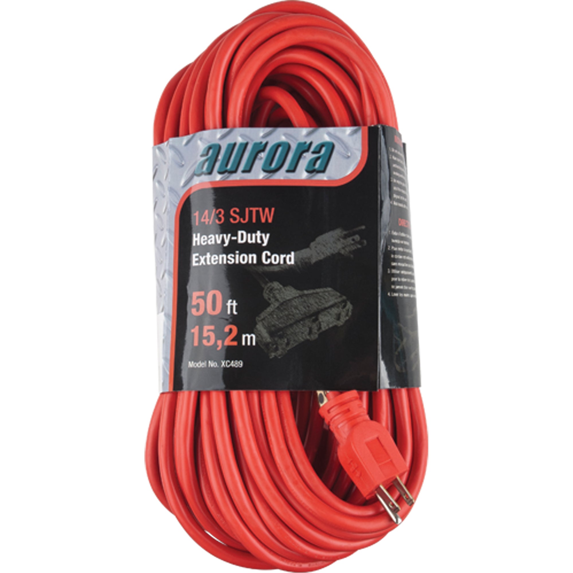 Aurora Tools - Vinyl Extension Cord, Outdoor, SJTW, 14/3 AWG, 15 A