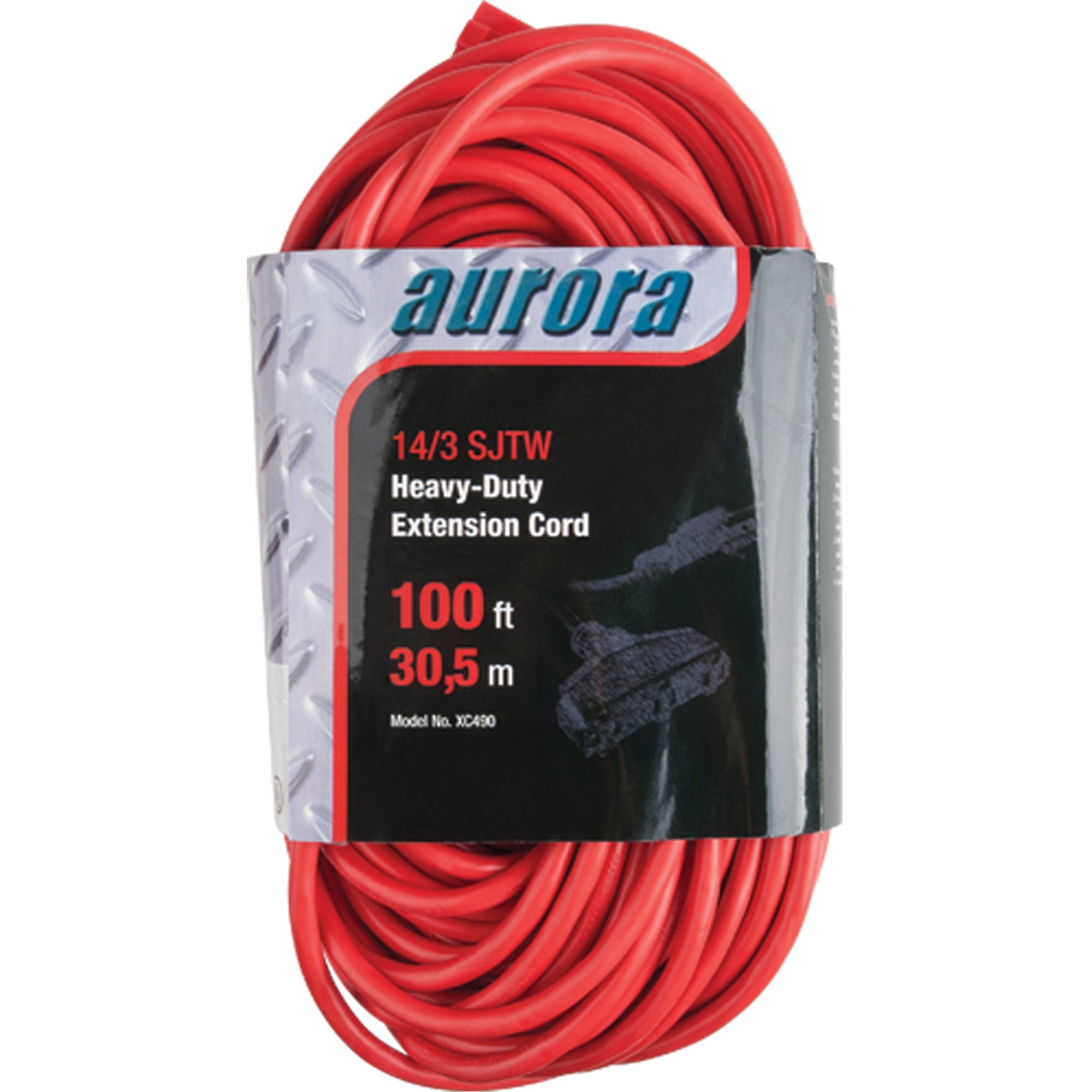 Aurora Tools - Vinyl Extension Cord, Outdoor, SJTW, 14/3 AWG, 15 A
