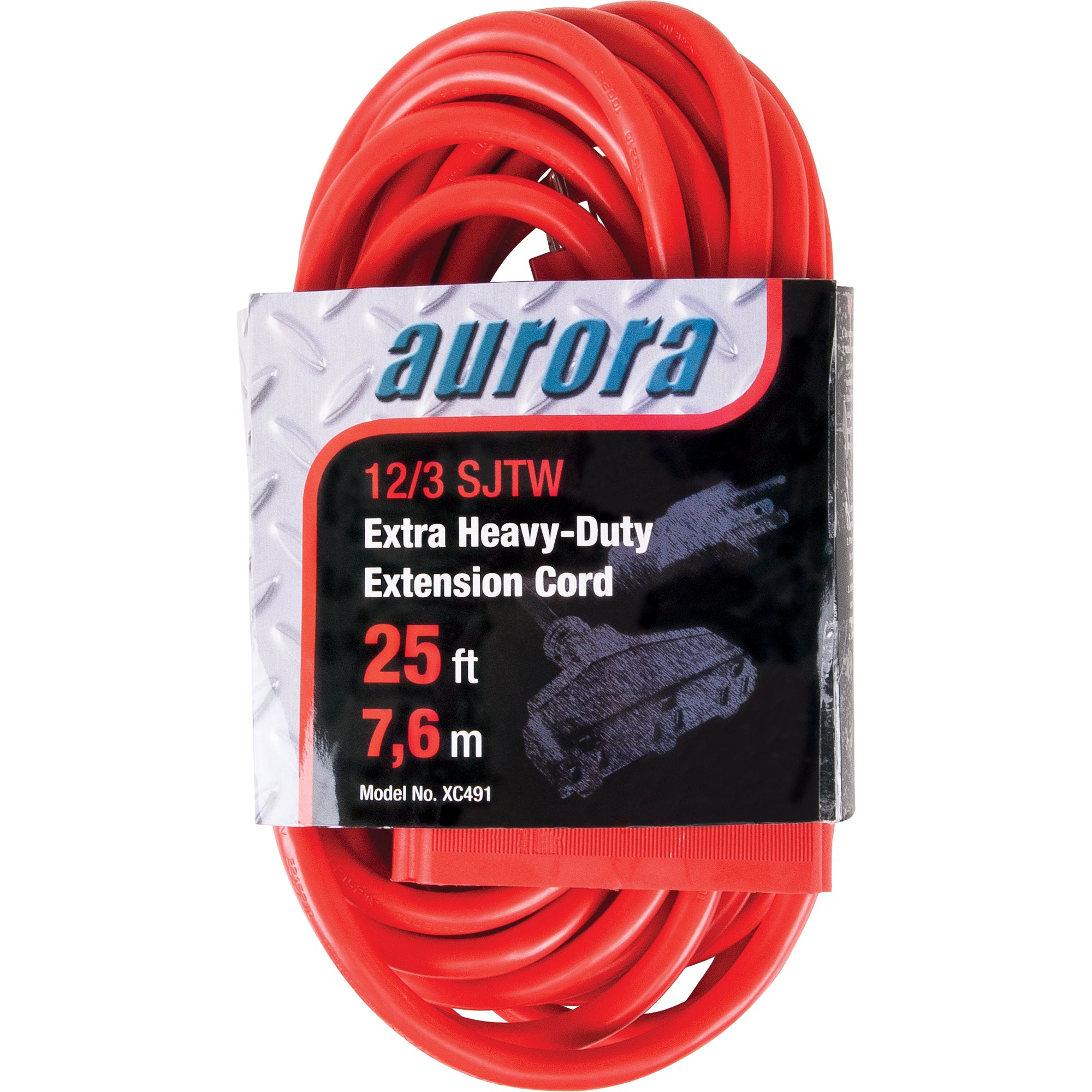 Aurora Tools - Extra Heavy Duty Vinyl Extension Cord, Outdoor, SJTW, AWG 12/3, 15 A