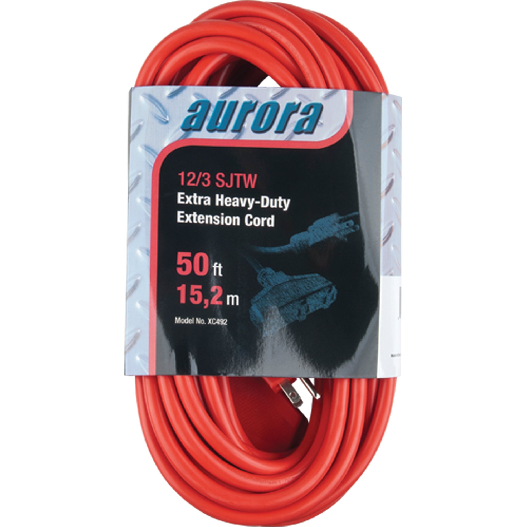 Aurora Tools - Extra Heavy Duty Vinyl Extension Cord, Outdoor, SJTW, AWG 12/3, 15 A