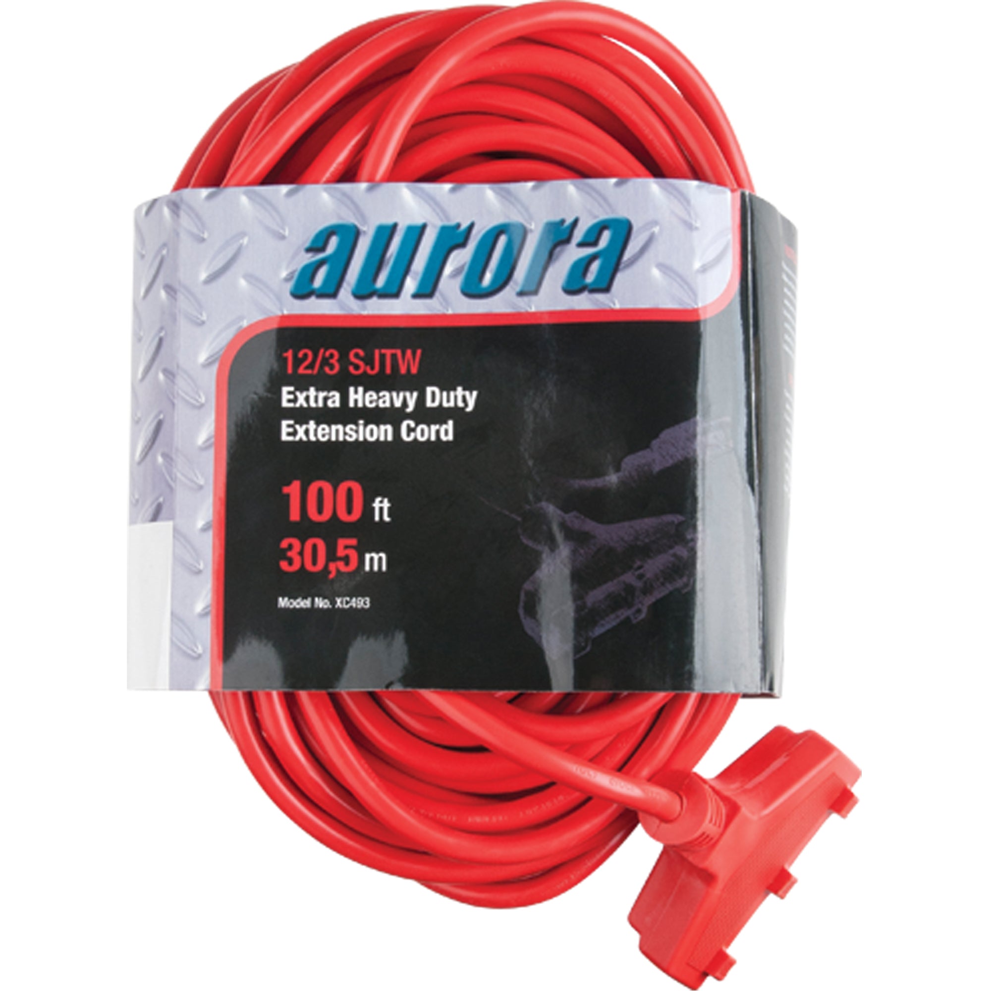 Aurora Tools - Extra Heavy Duty Vinyl Extension Cord, Outdoor, SJTW, AWG 12/3, 15 A